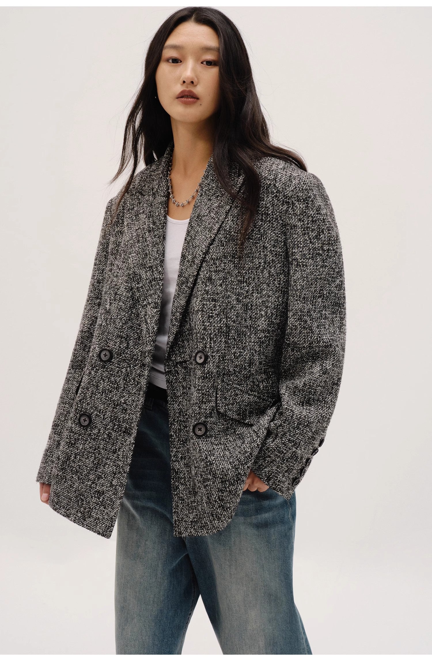 Women's Tweed Suit Jacket | Meteor