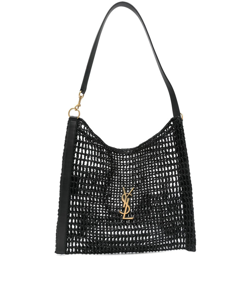 Saint Laurent | Black Woven Tote Bag