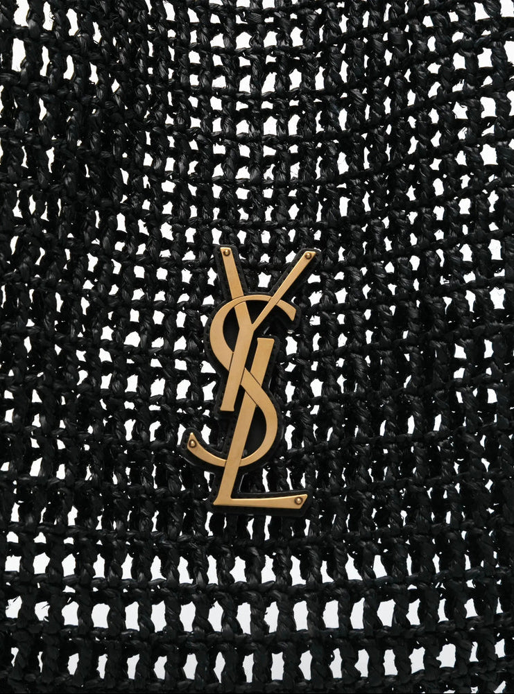 Saint Laurent | Black Woven Tote Bag