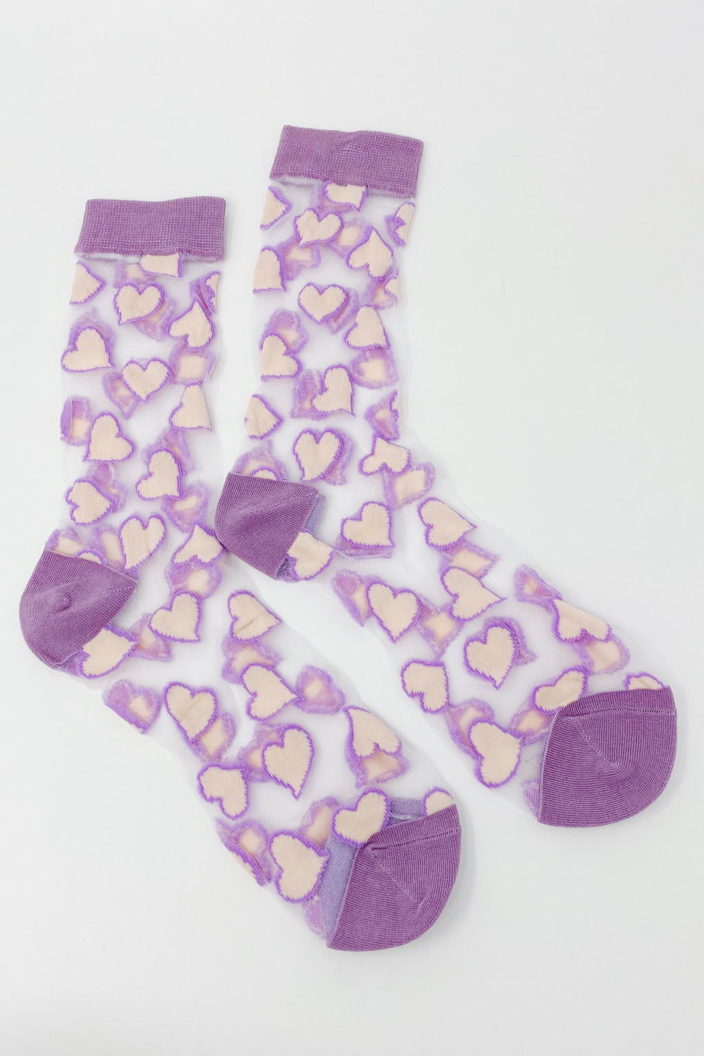 Ellison + Young | Sheer Heart Socks