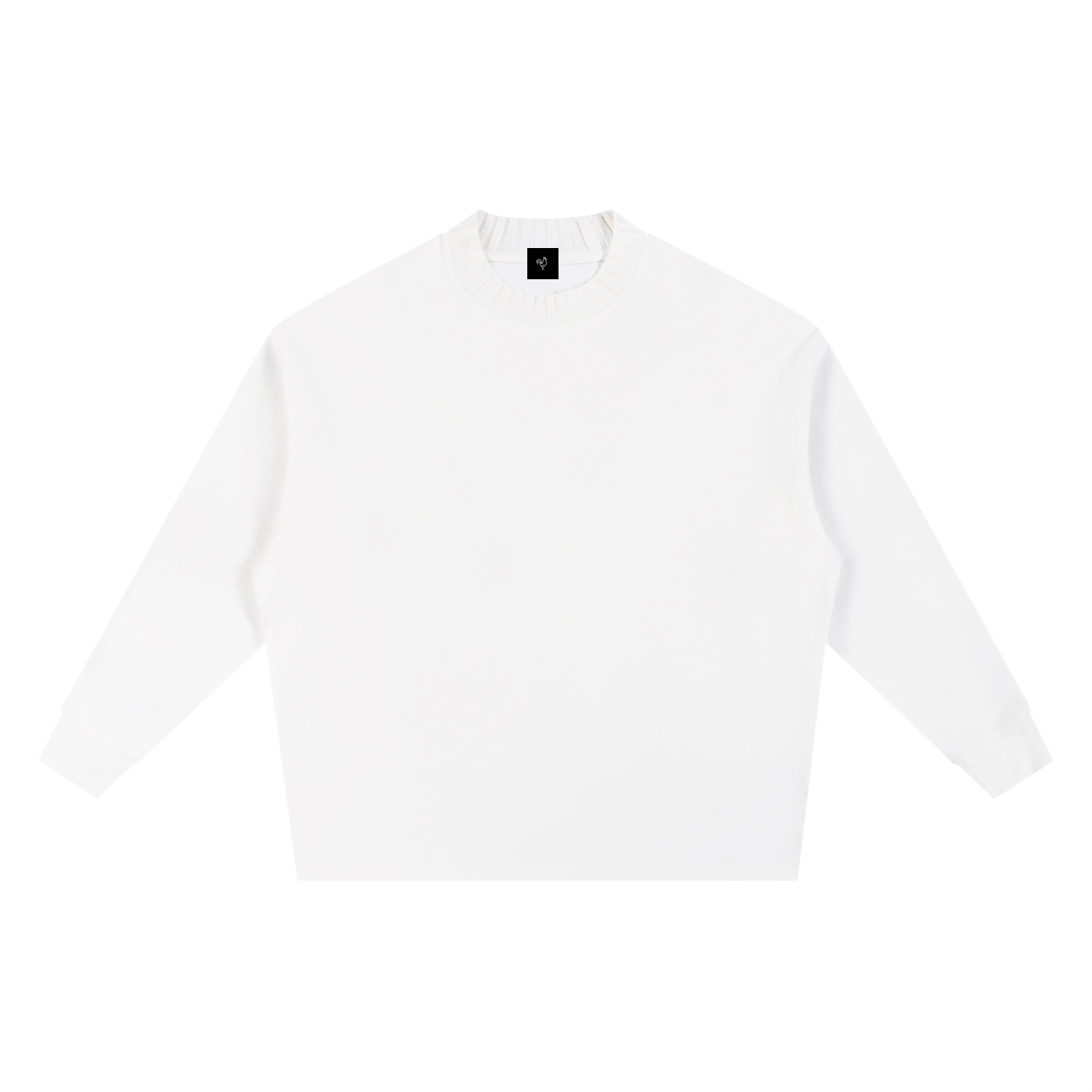 GALLO JEAN | Knit Cotton Blend Round Neck Oversized Sweatshirt