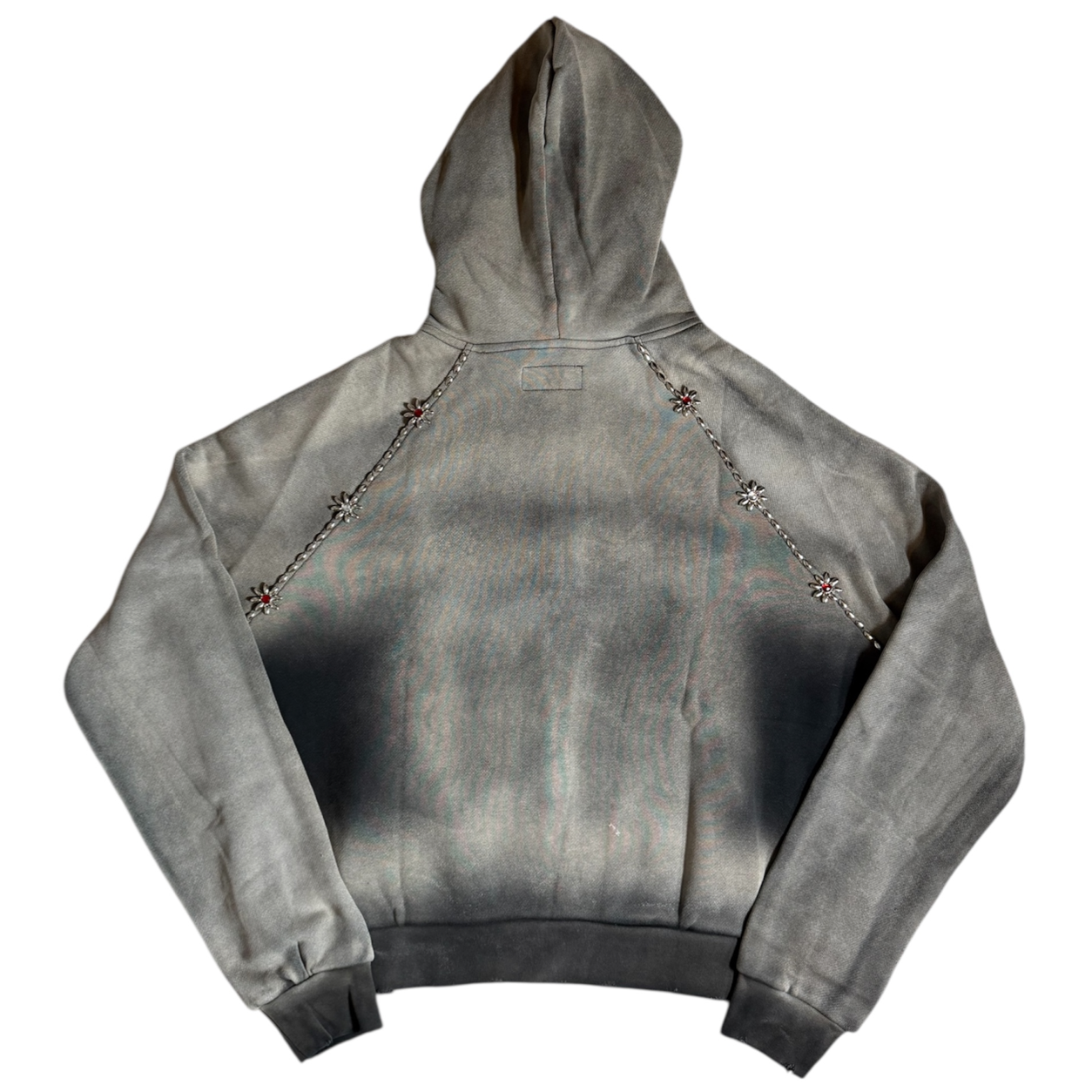 BRAINWASHED | Grey Sunflower Zip Up Hoodie