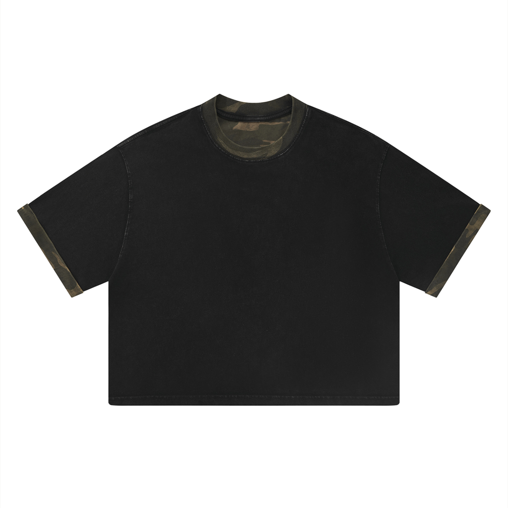 Gallo Jean | Mineral Washed Boxy Panel T-Shirt