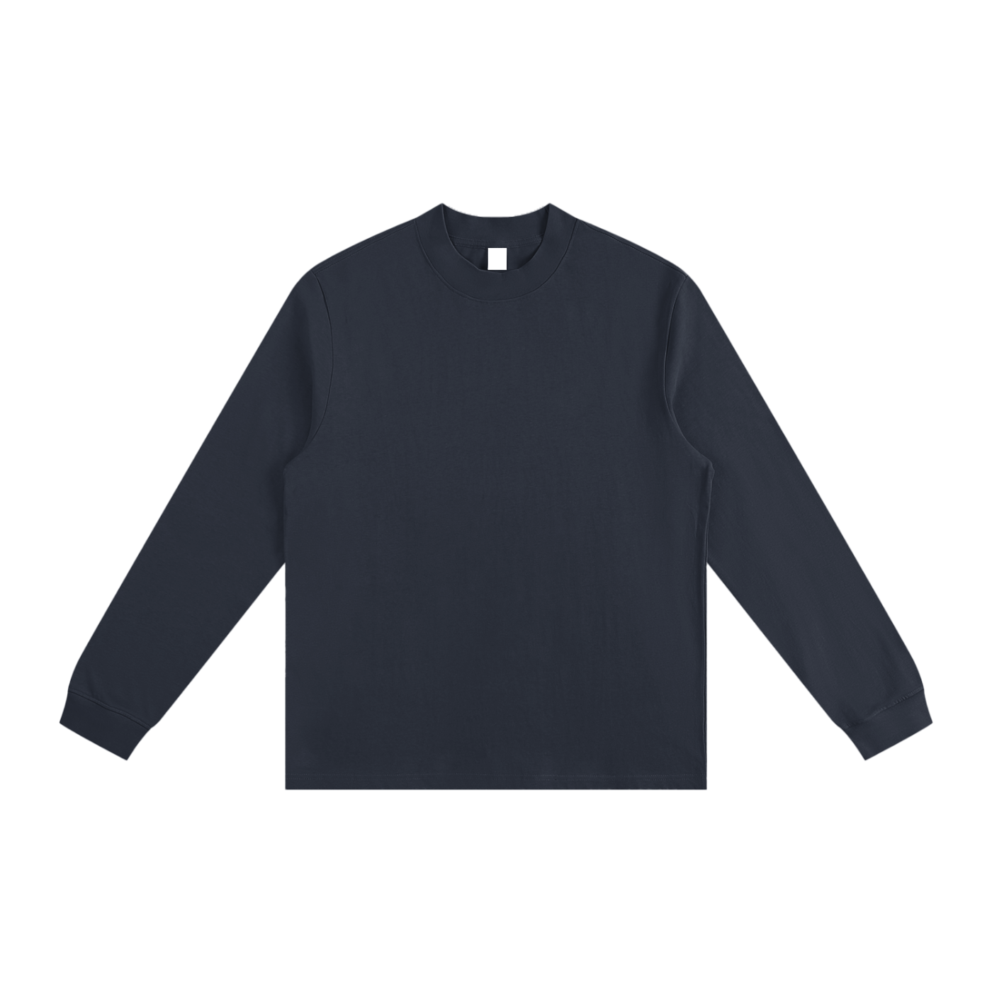 Cotton Sweatshirt | Plain Mock Neck