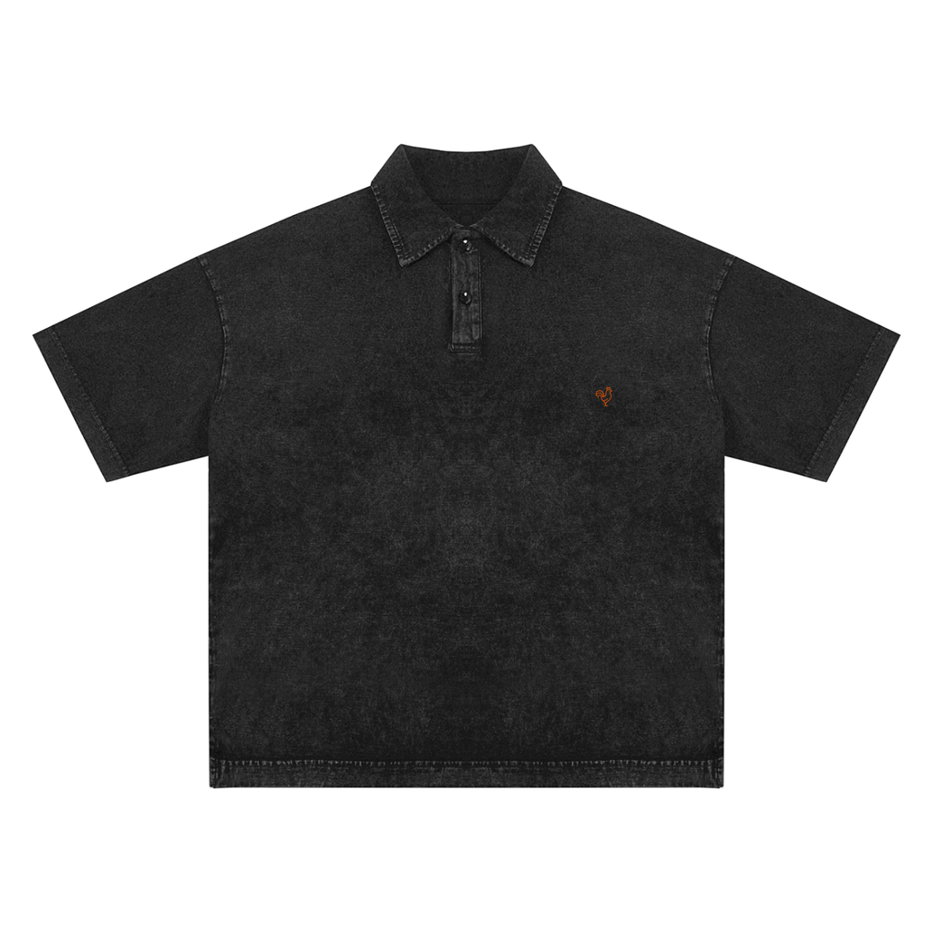 Cotton Polo T-shirt | Snow Washed