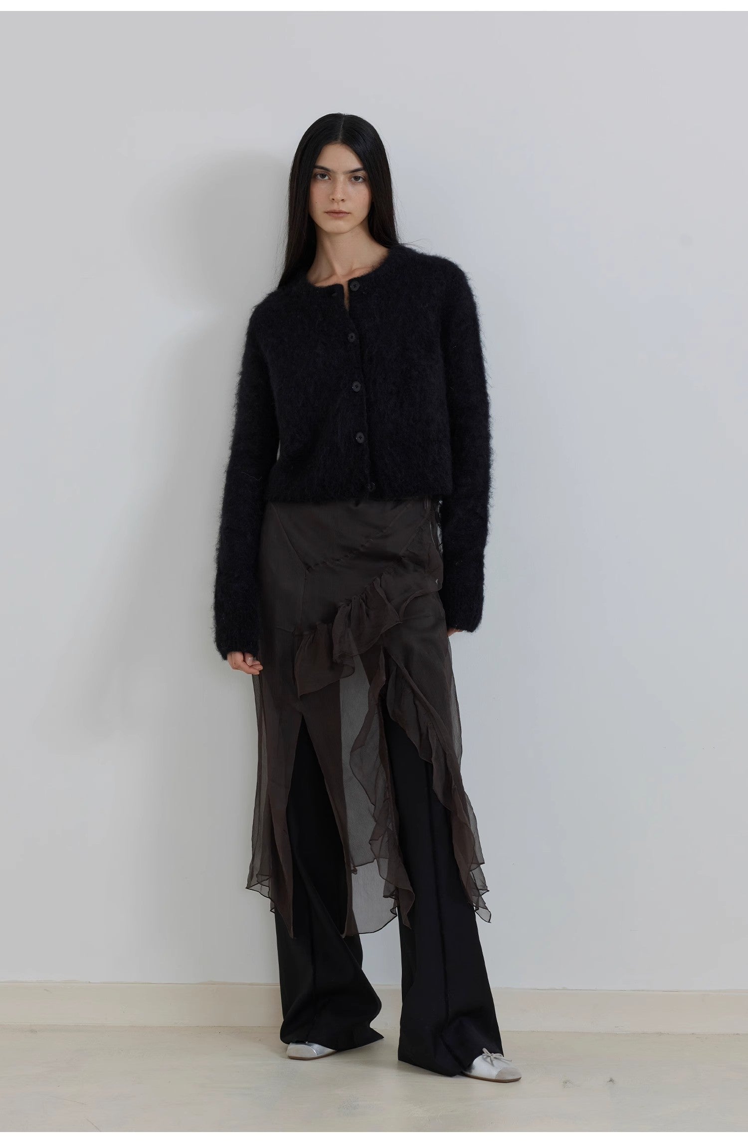 PREMIUM STYLE CO. LTD. | Women's Mohair Blend Knit Cardigan