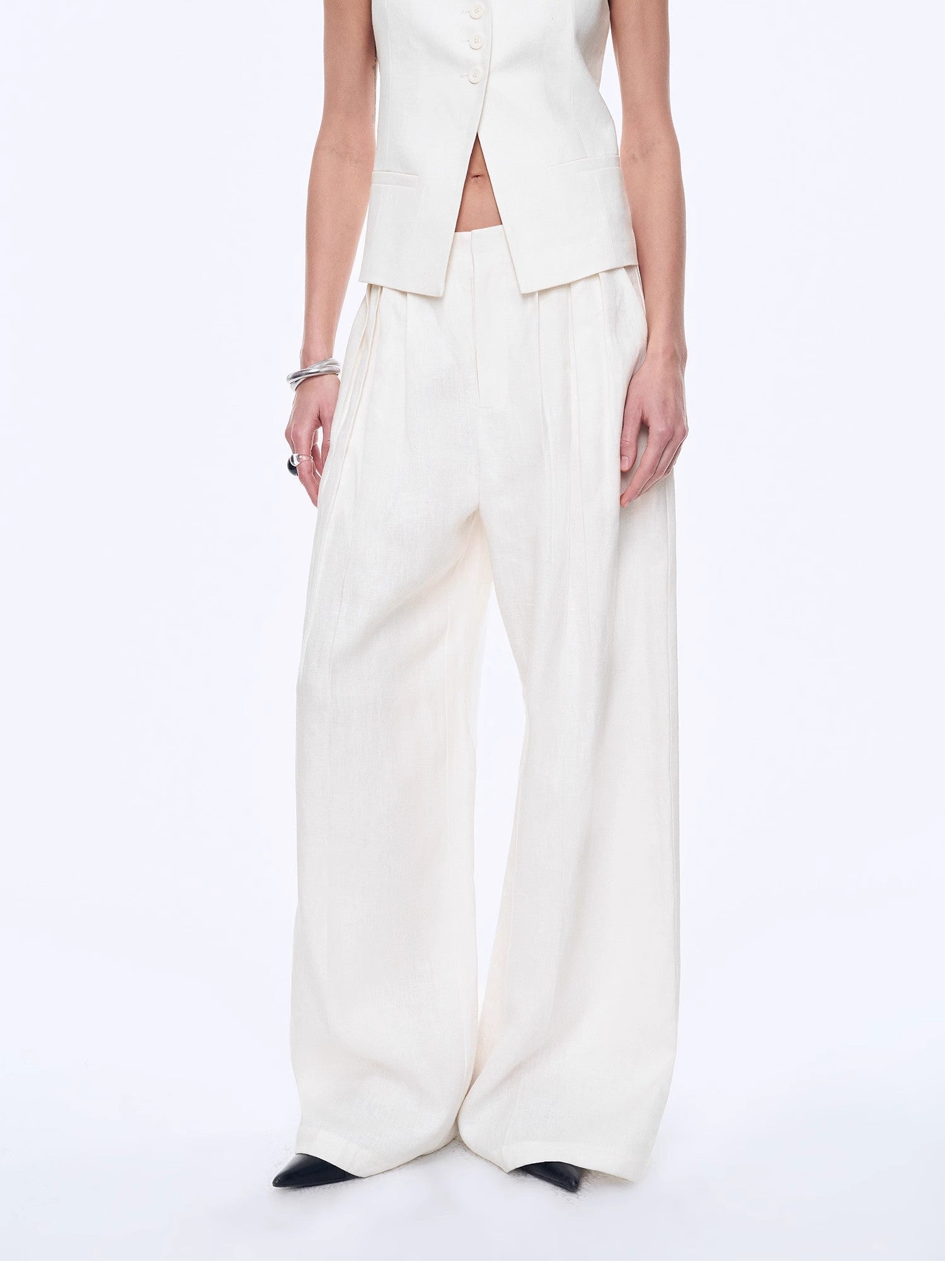 PREMIUM STYLE CO. LTD. | Women's Linen Vest & Trousers Suit Set