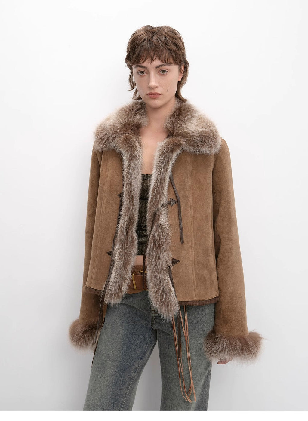 FIRELADY FUR | Women's Merino Wool & Fox Fur Jacket