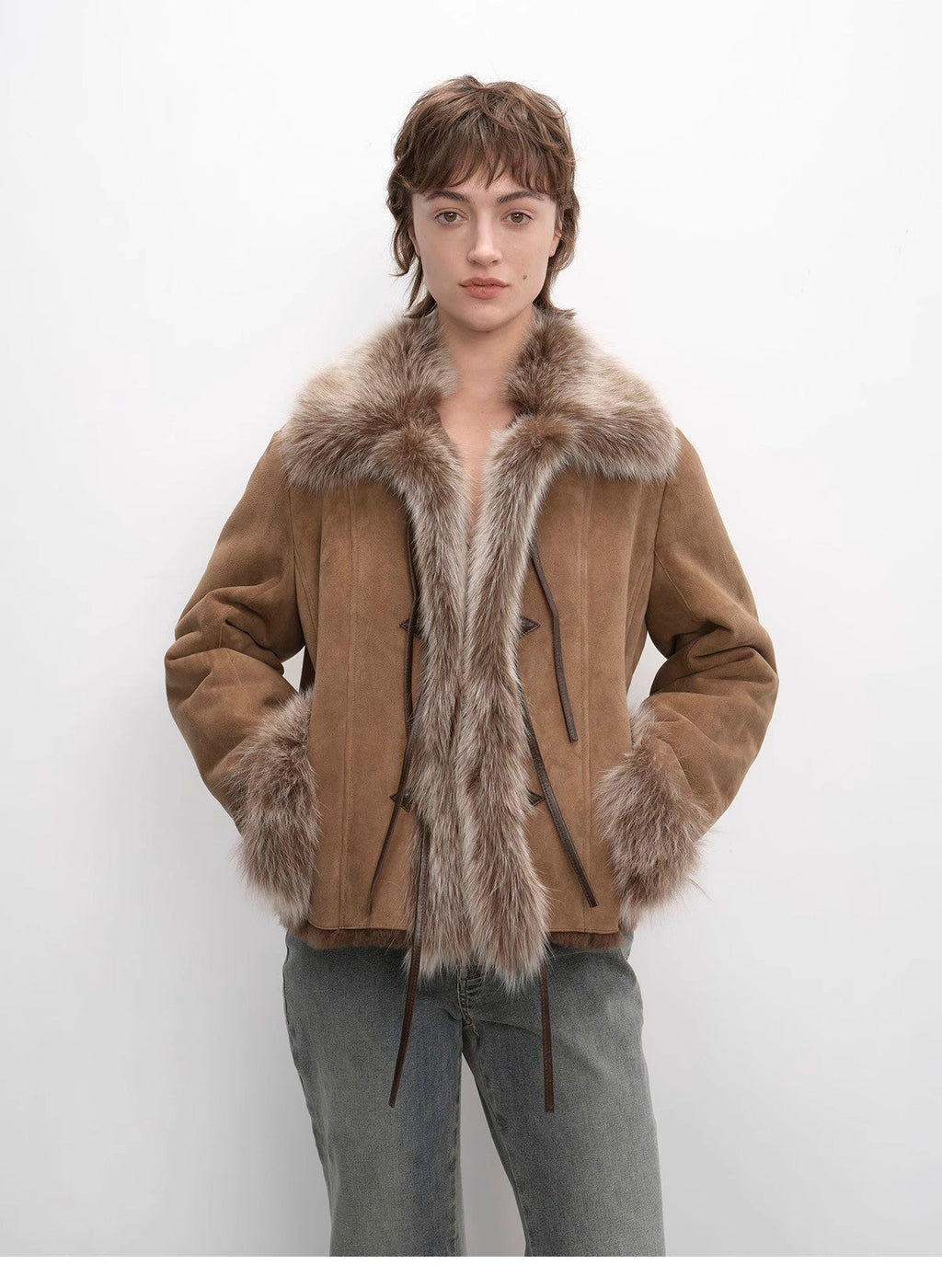 FIRELADY FUR | Women's Merino Wool & Fox Fur Jacket