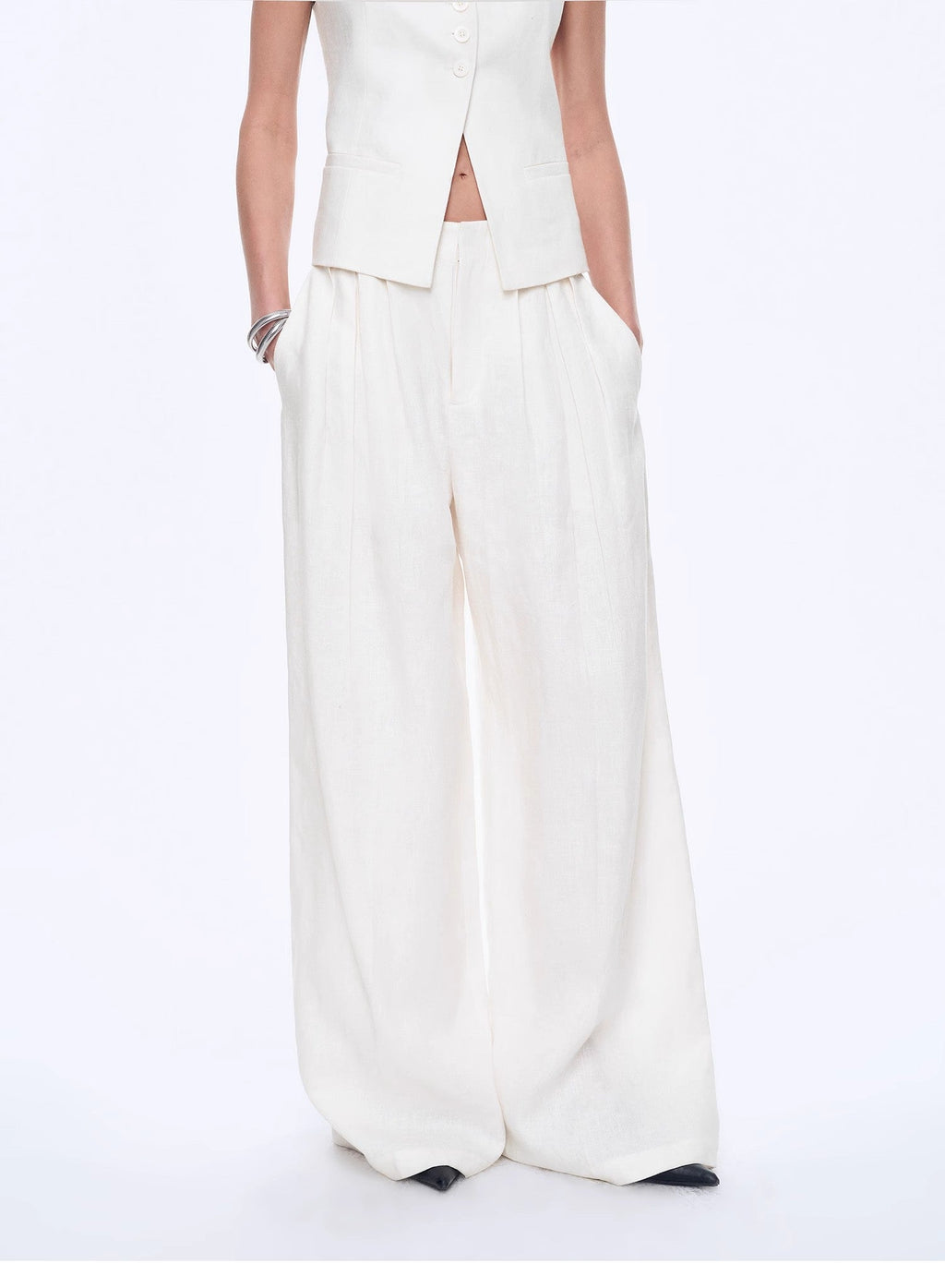 PREMIUM STYLE CO. LTD. | Women's Linen Vest & Trousers Suit Set