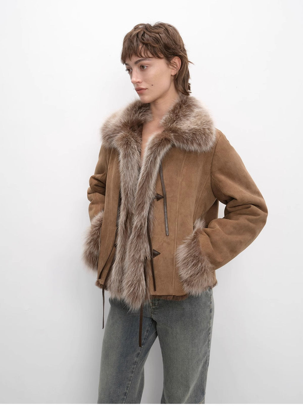 FIRELADY FUR | Women's Merino Wool & Fox Fur Jacket
