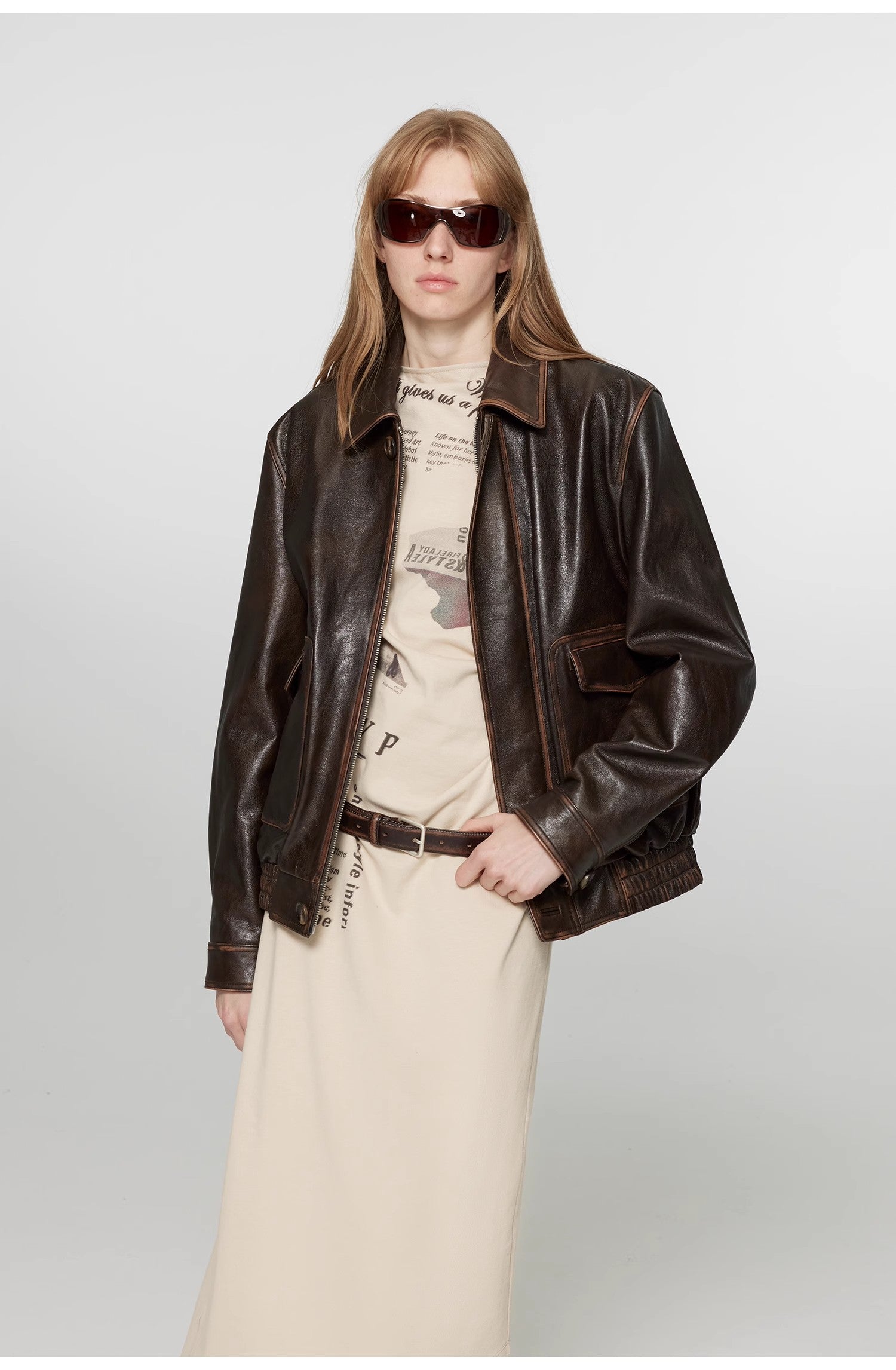 Women's Sheepskin Leather Jacket | Retro Guard
