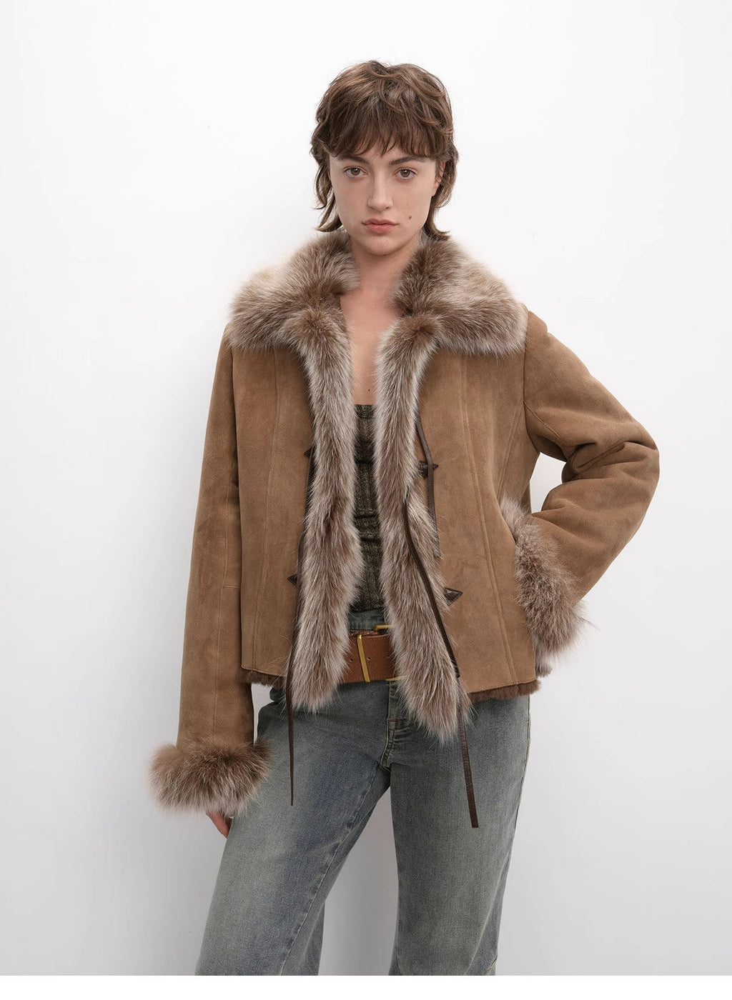 FIRELADY FUR | Women's Merino Wool & Fox Fur Jacket