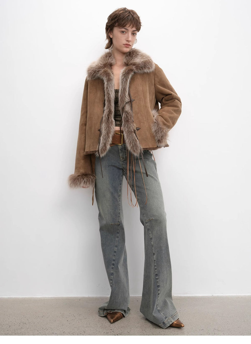 FIRELADY FUR | Women's Merino Wool & Fox Fur Jacket