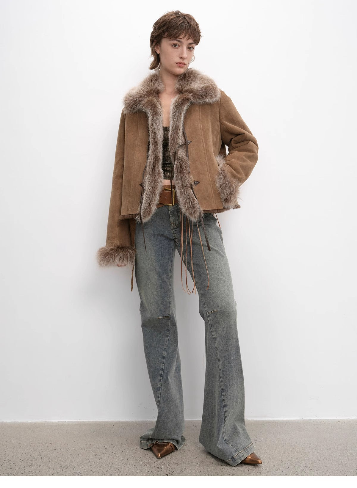 FIRELADY FUR | Women's Merino Wool & Fox Fur Jacket