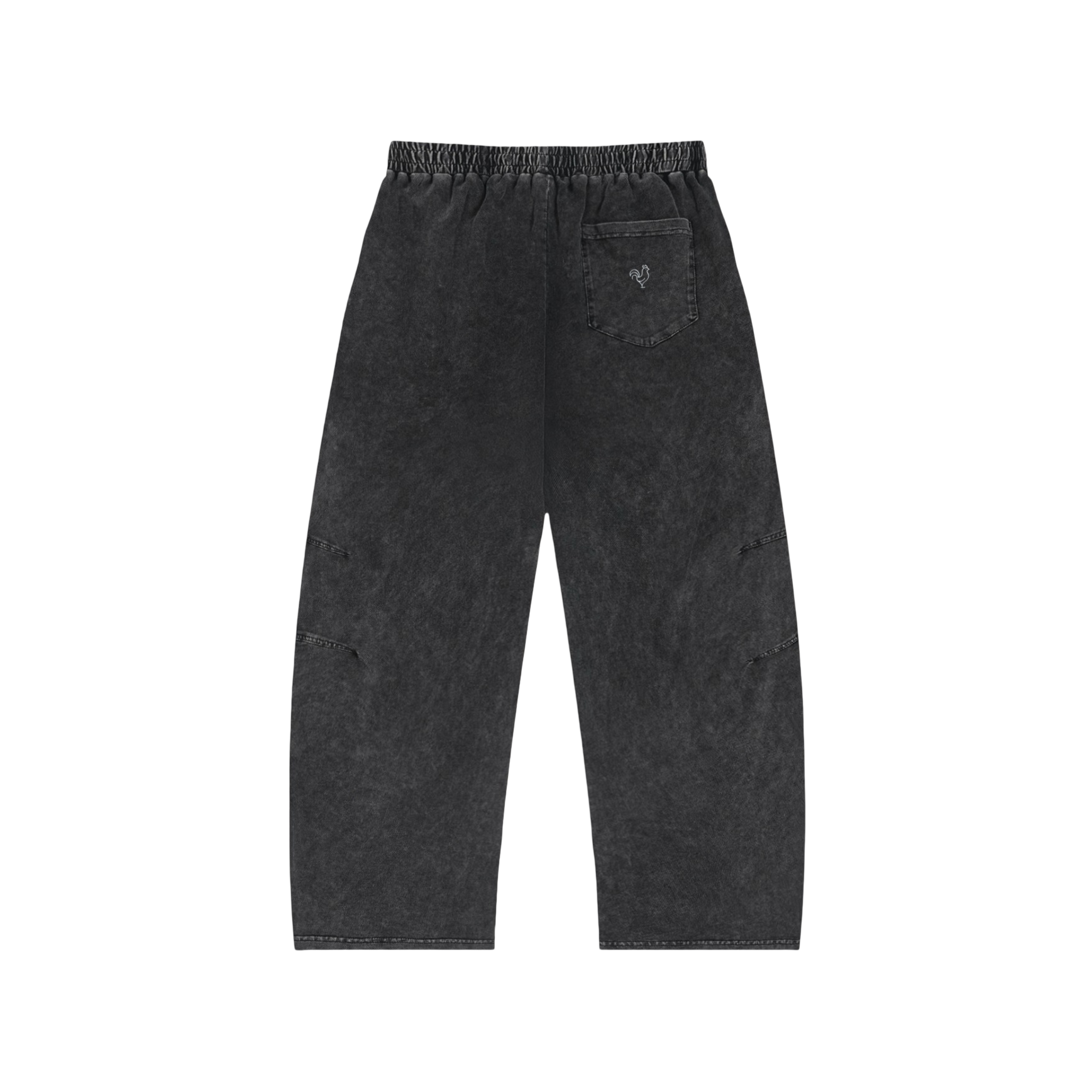 Gallo Jean | Black Snow Wash Drawstring Cotton Pants