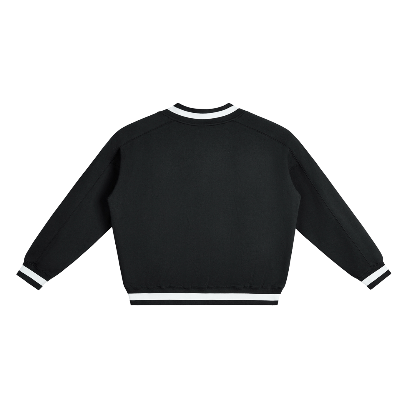 Cotton V-Neck Sweater | Contrast Trims