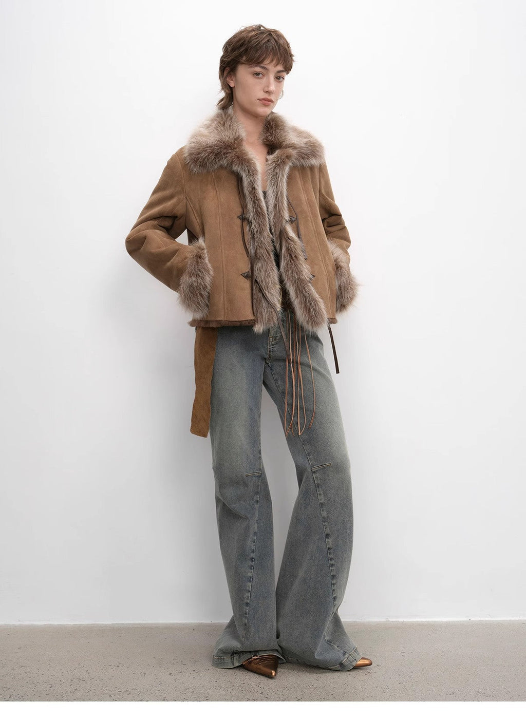 FIRELADY FUR | Women's Merino Wool & Fox Fur Jacket