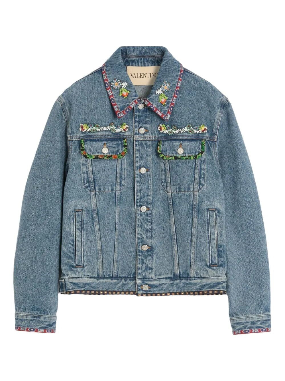 Valentino Garavani | Men's Embroidered Denim Jacket