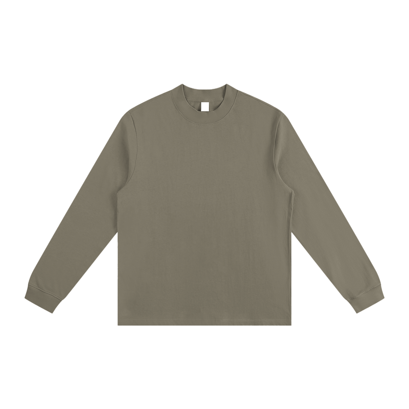 Cotton Sweatshirt | Plain Mock Neck