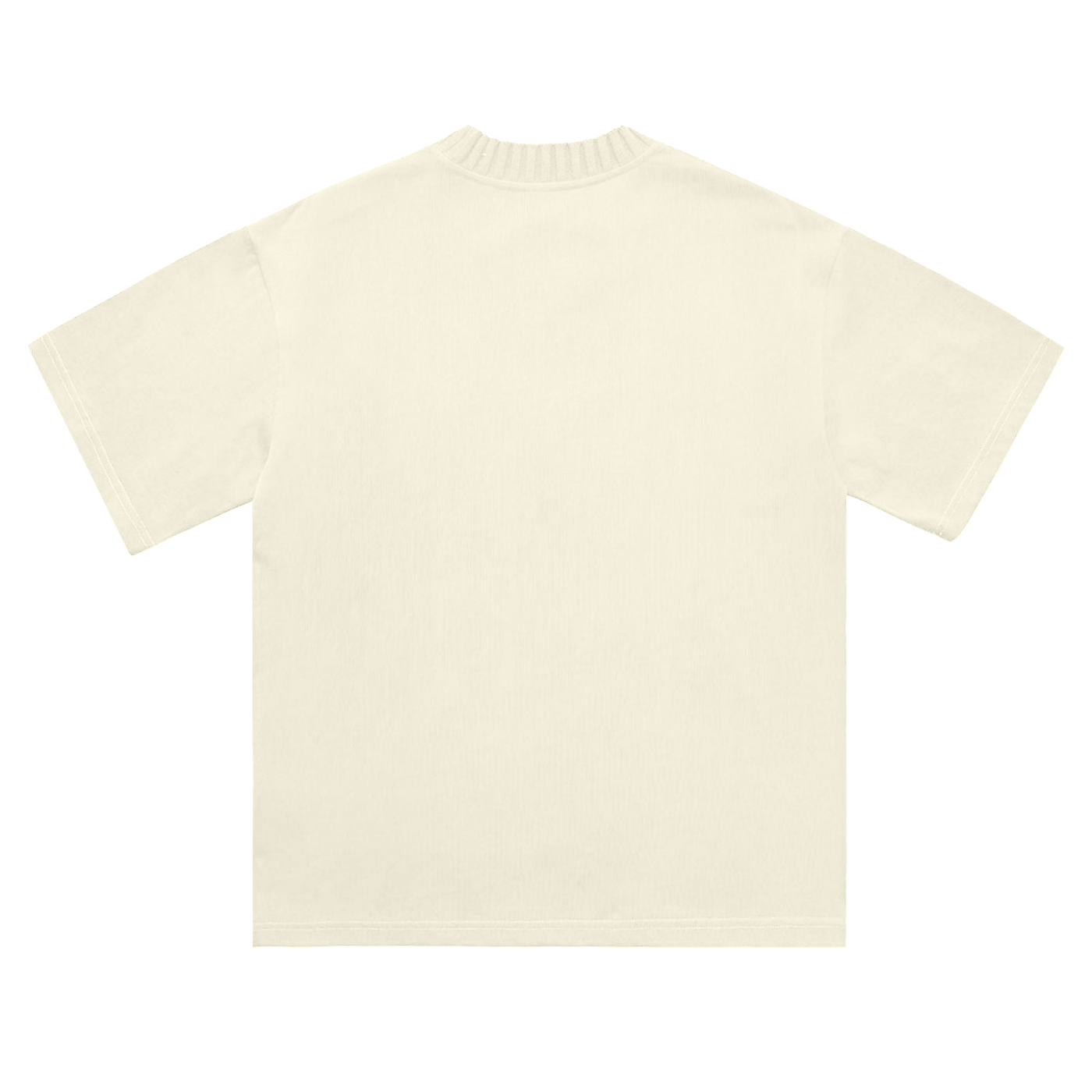 Knitted Cotton T-shirt | Cream Roo