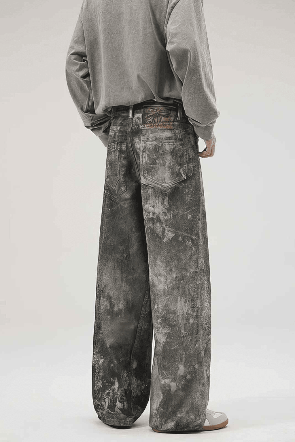 4inme | Men's Americana Ink Splash Wide-Leg Pants