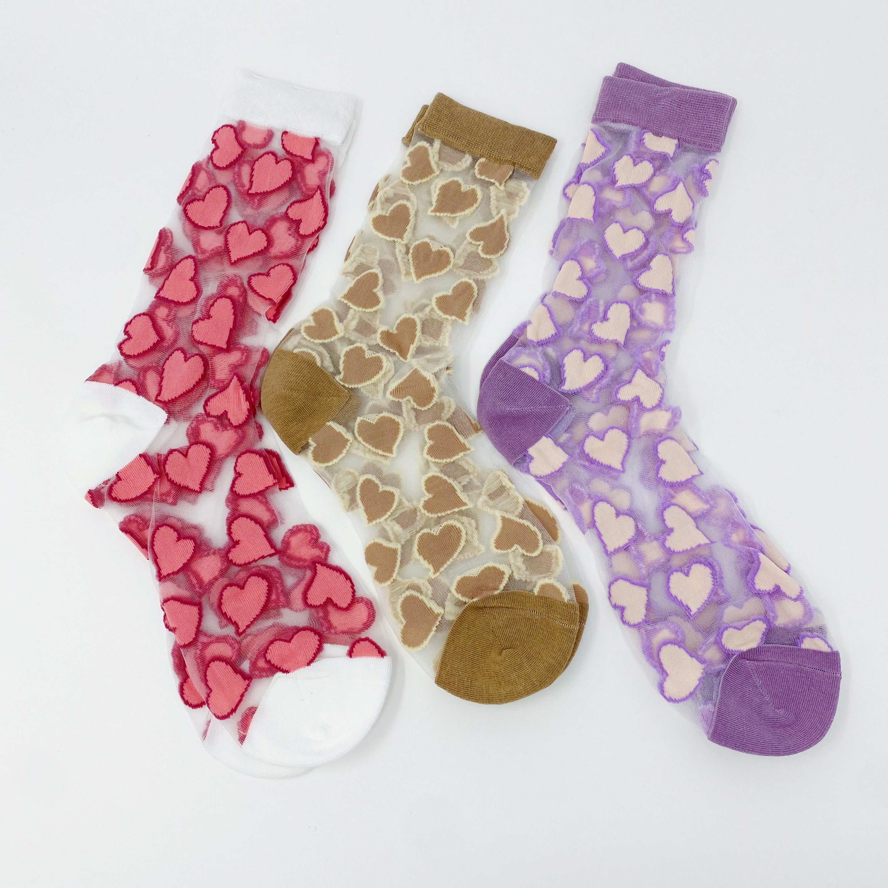 Ellison + Young | Sheer Heart Socks
