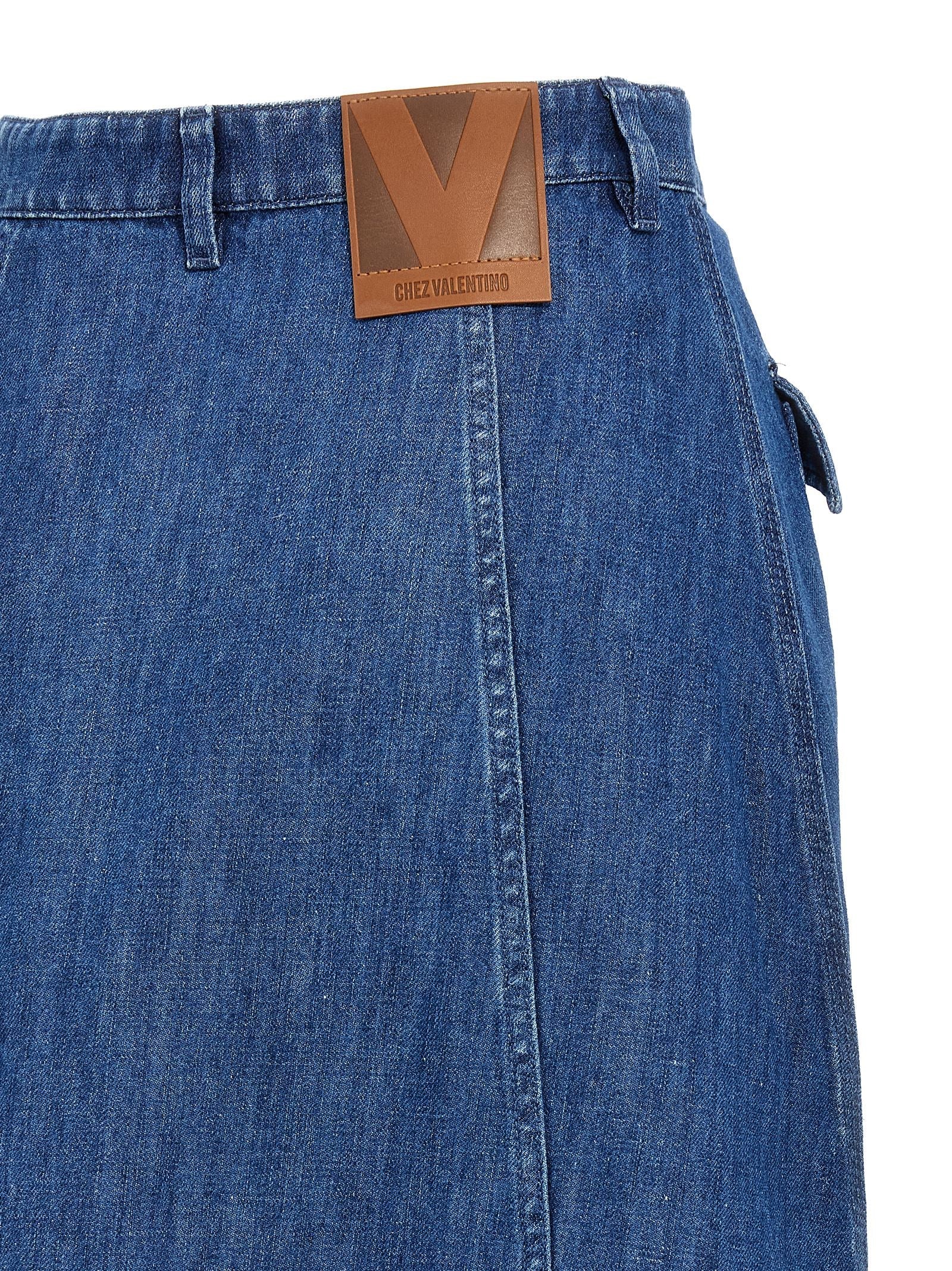 Valentino Garavani | Women's Denim Midi Skirt