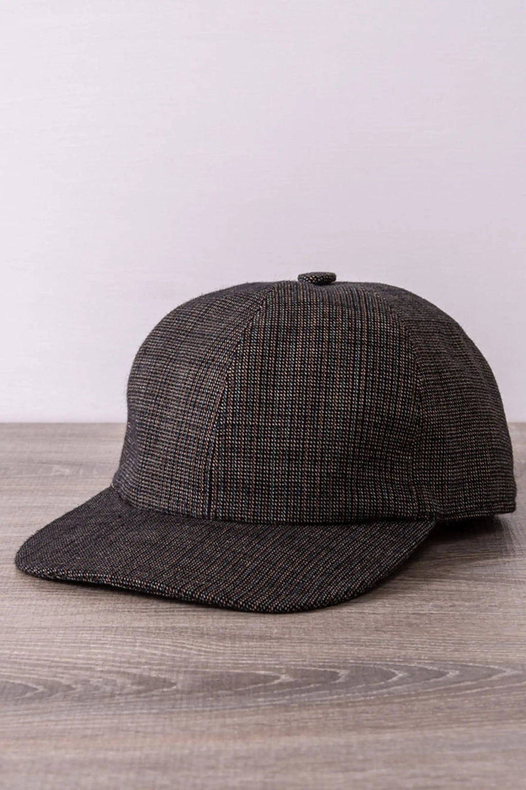 Claudio Mariani | Brown Micro-Patterned Wool & Cotton Blend Cap