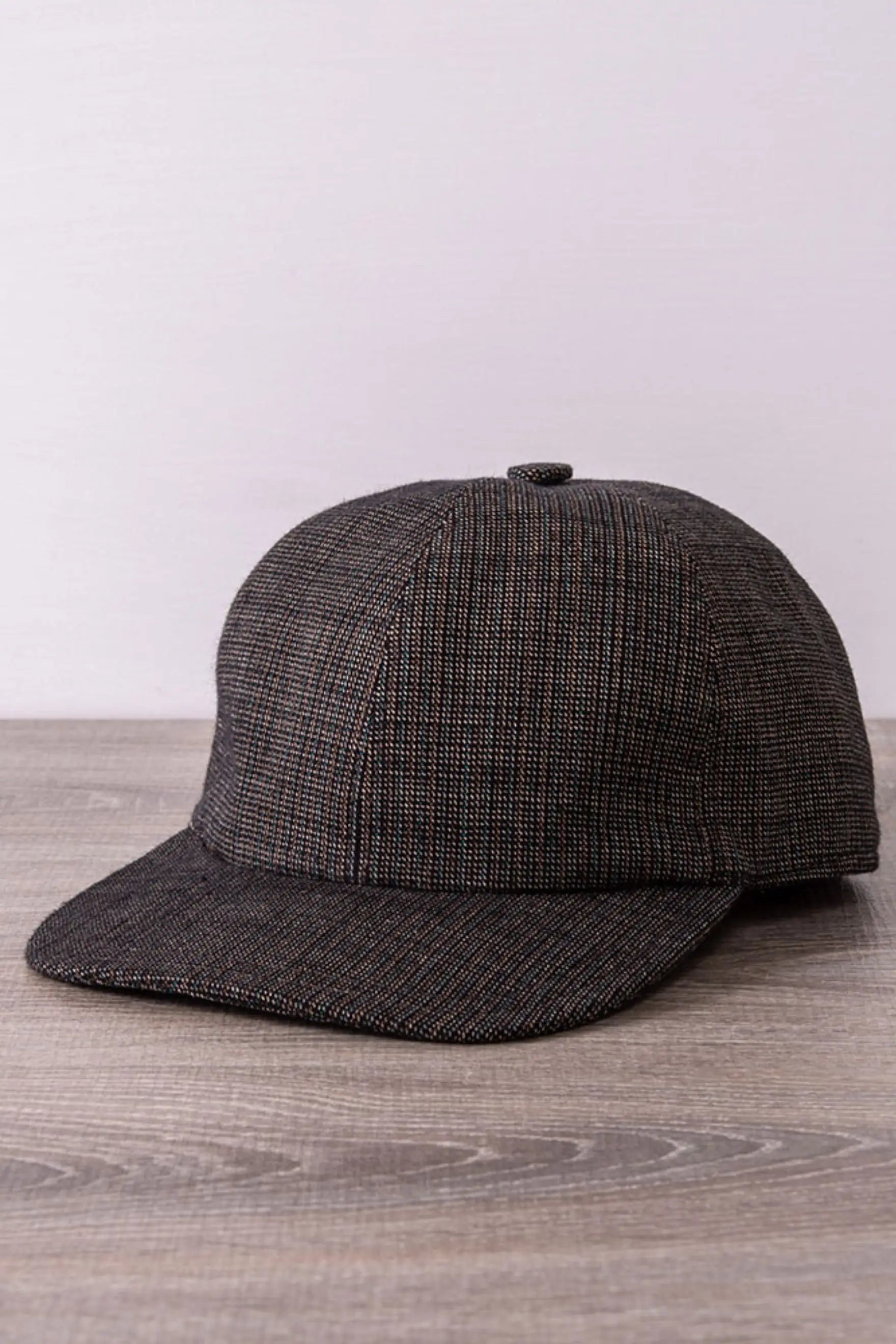 Claudio Mariani | Brown Micro-Patterned Wool & Cotton Blend Cap
