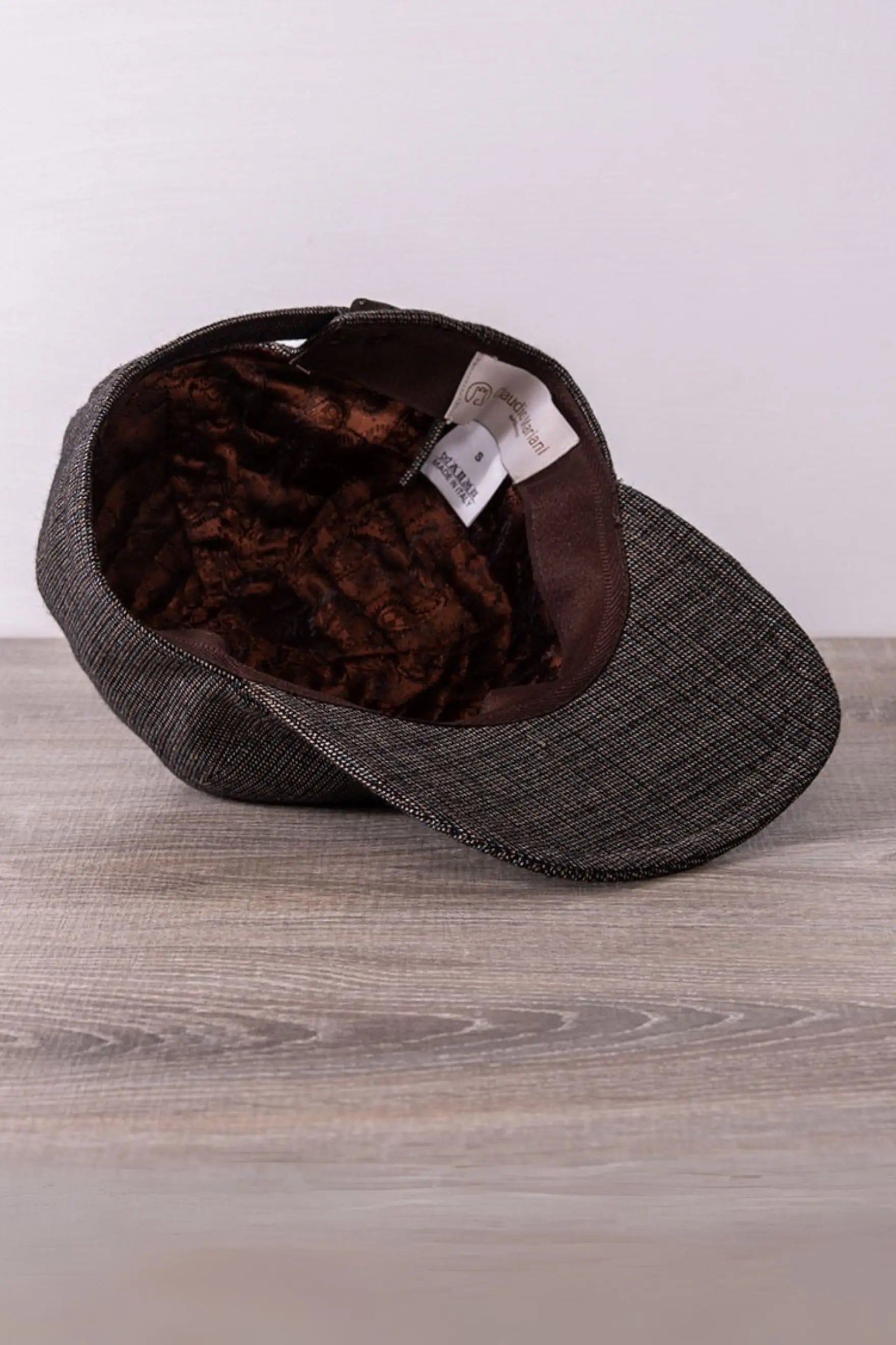 Claudio Mariani | Brown Micro-Patterned Wool & Cotton Blend Cap