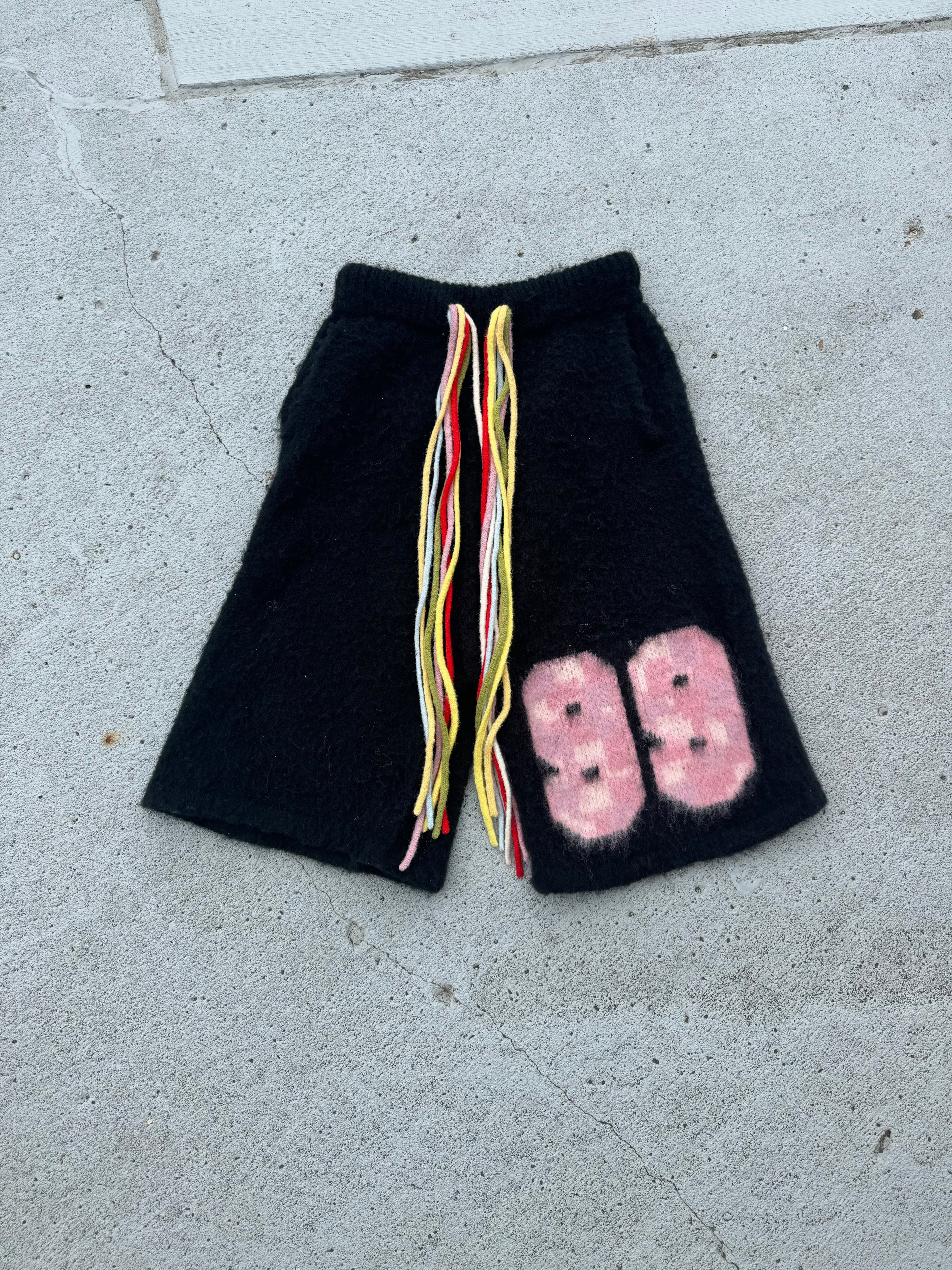 BRAINWASHED | Multicolor Tassle Mohair Shorts