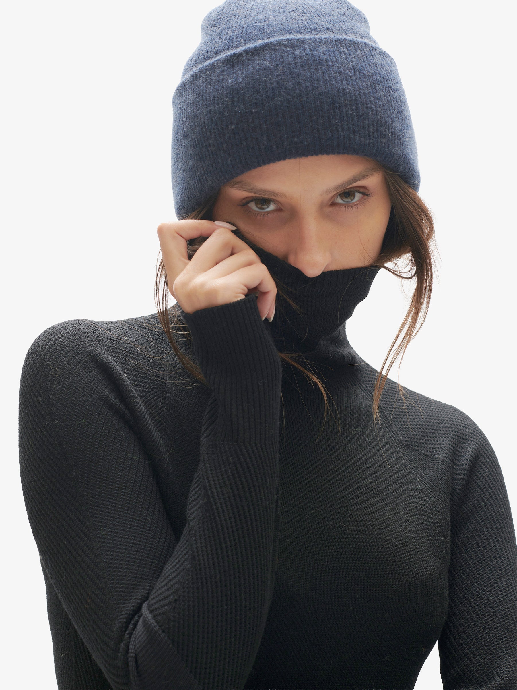 Holden Outerwear | Cashmere Carbon Blue Cuffed Beanie