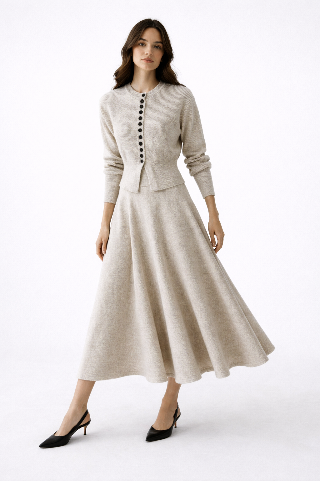 Fleur de Lys | Women's Alpaca Wool Sweater & Skirt Set