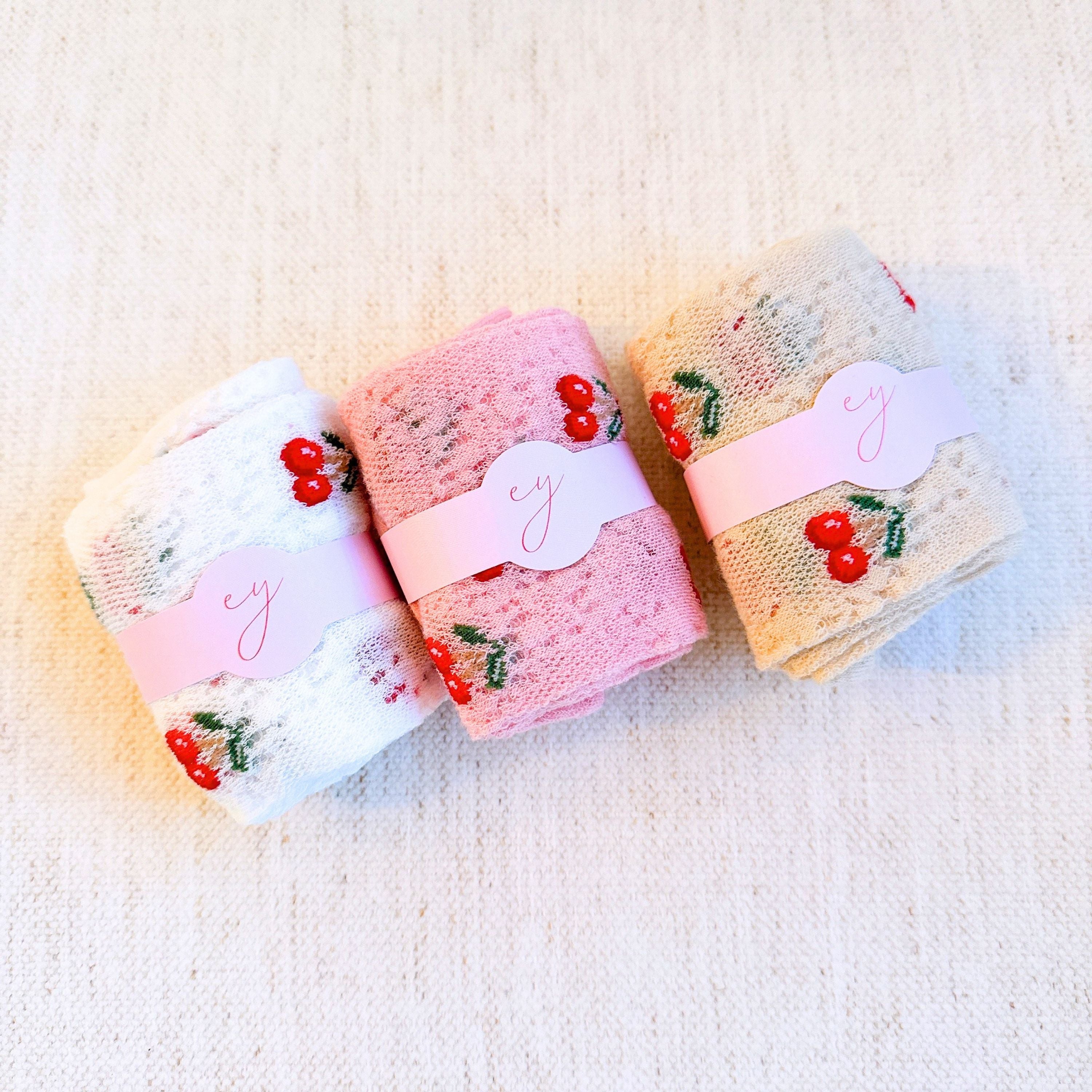 Ellison + Young | Sheer Cherry Socks (Set of 3 Pairs)