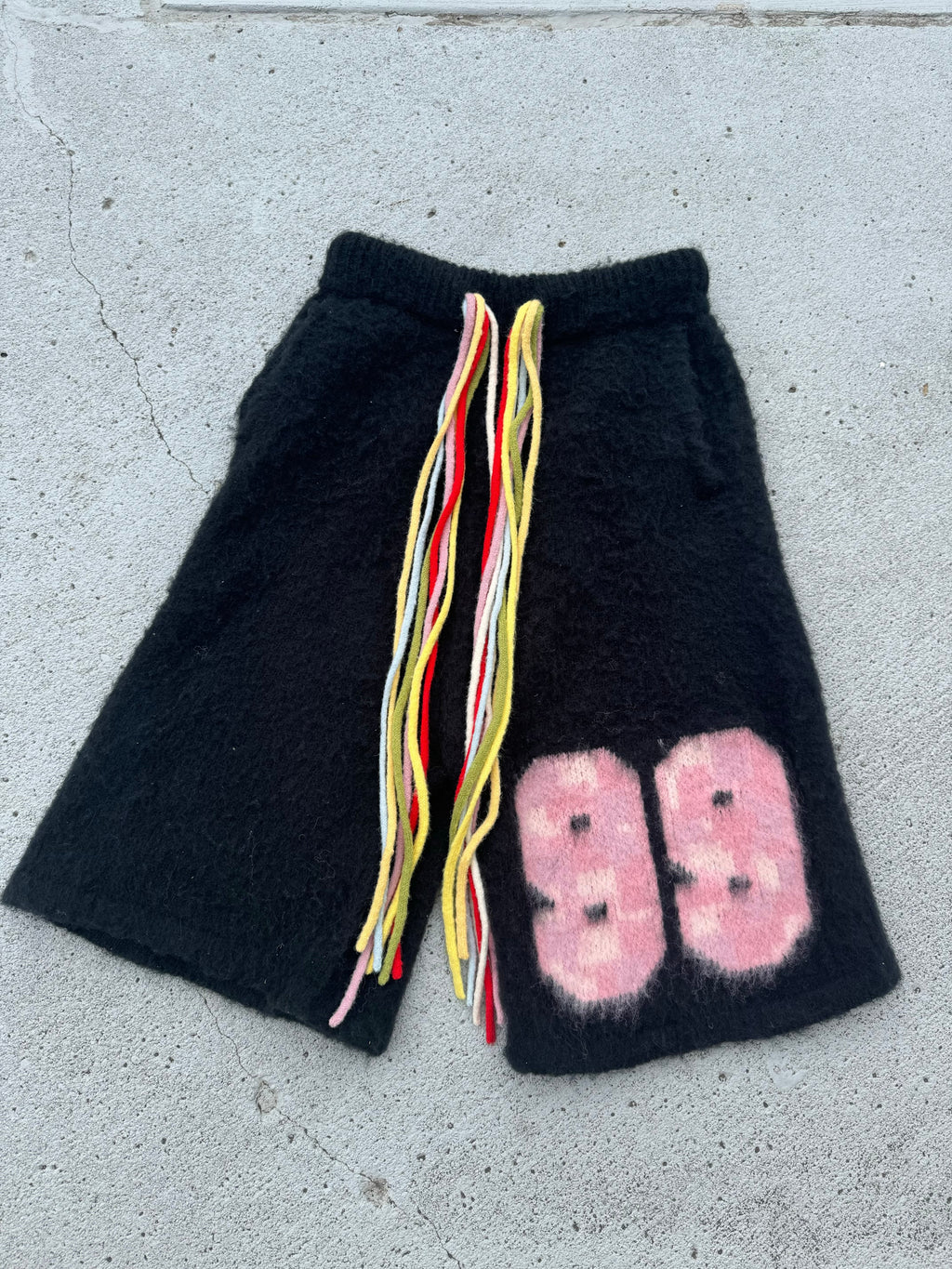 BRAINWASHED | Multicolor Tassle Mohair Shorts