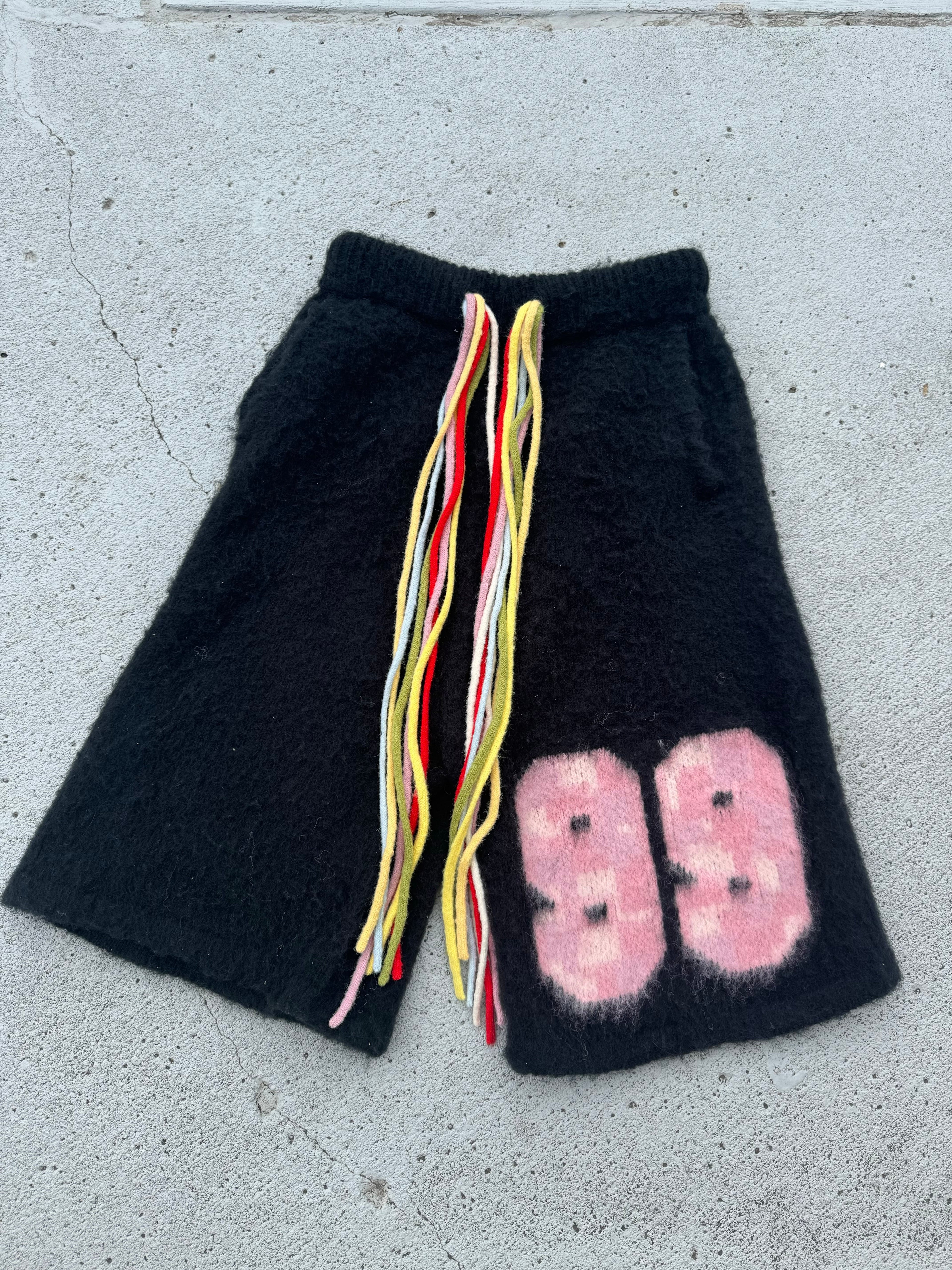 BRAINWASHED | Multicolor Tassle Mohair Shorts