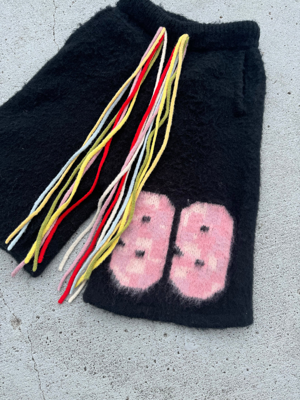 BRAINWASHED | Multicolor Tassle Mohair Shorts