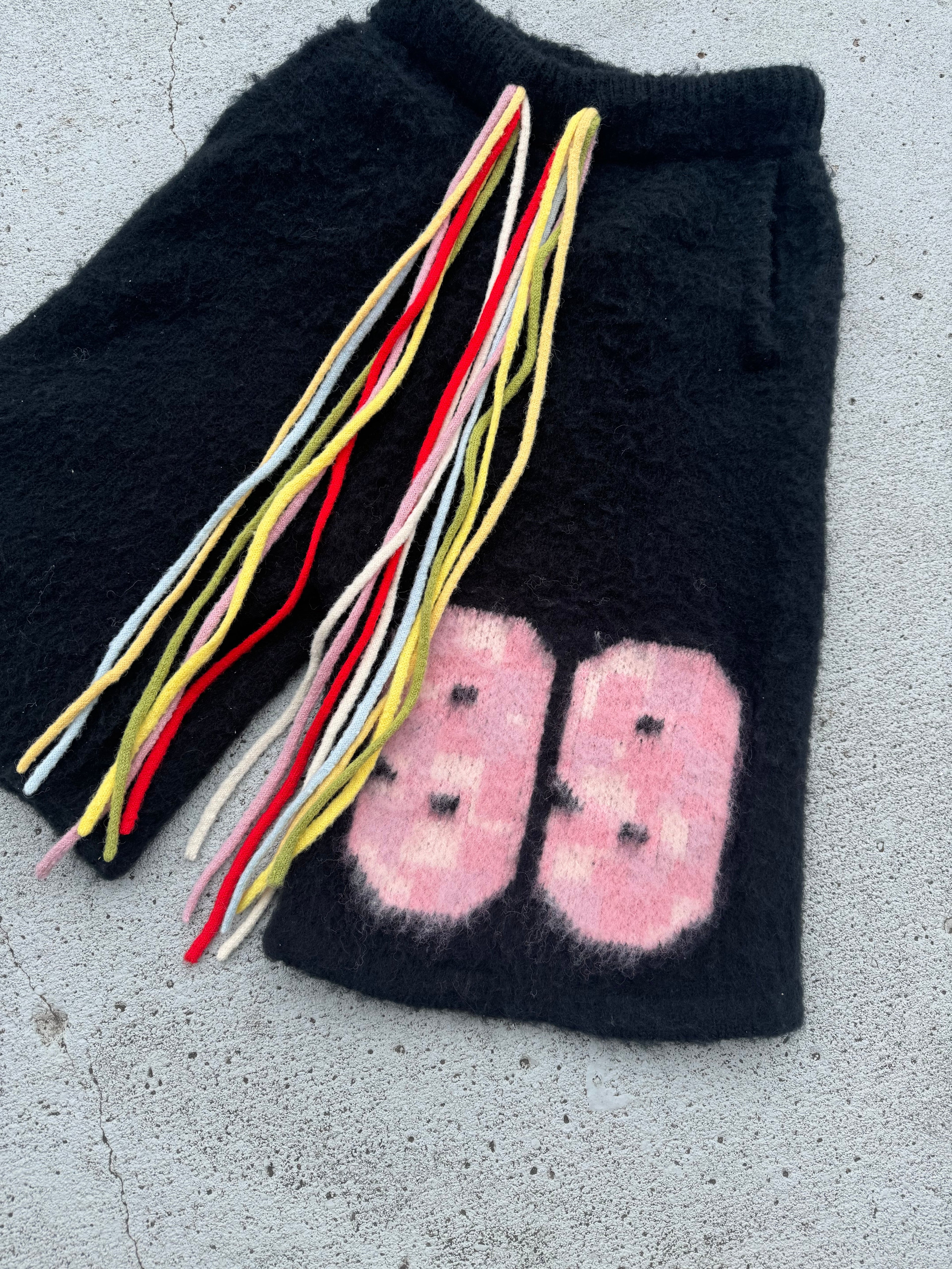 BRAINWASHED | Multicolor Tassle Mohair Shorts