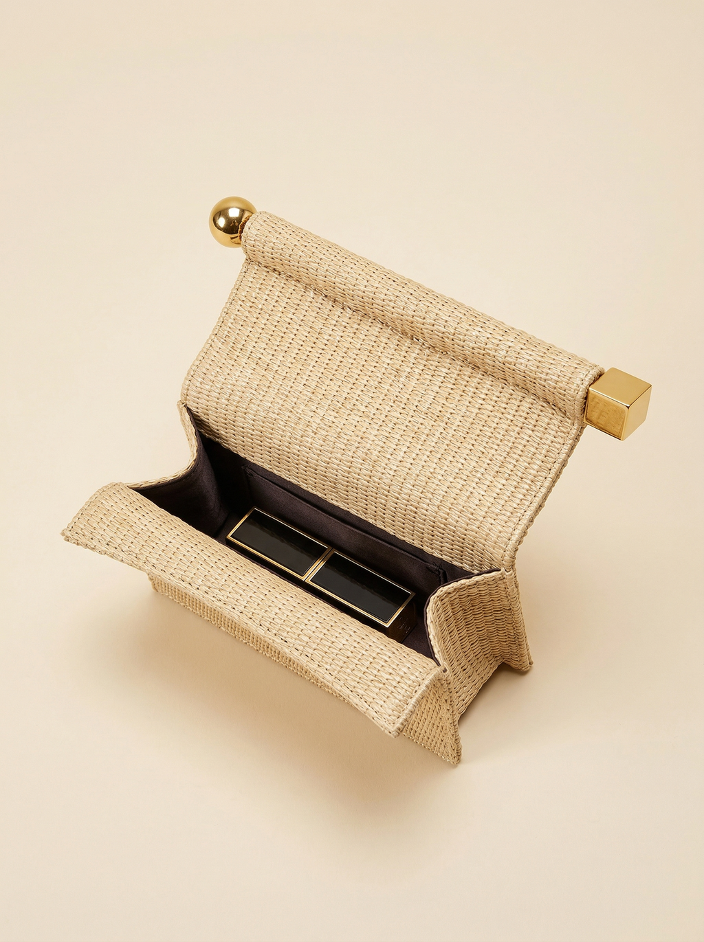 LINTICO | Women's Straw Foldover Clutch