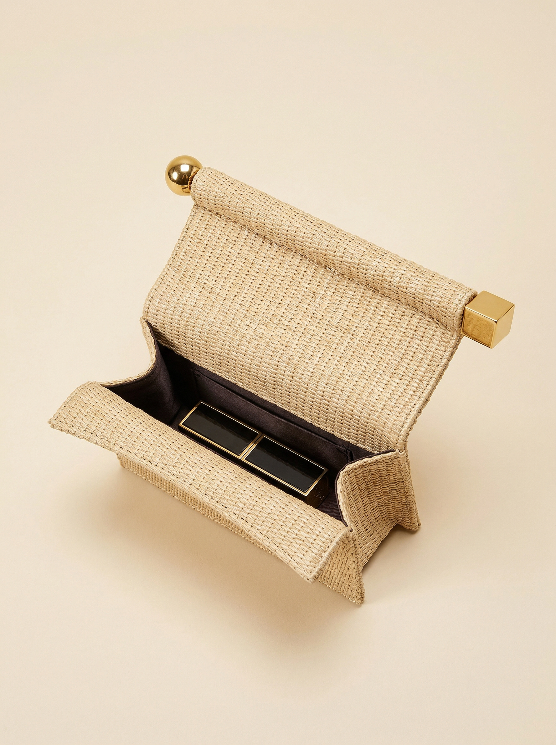 LINTICO | Women's Straw Foldover Clutch