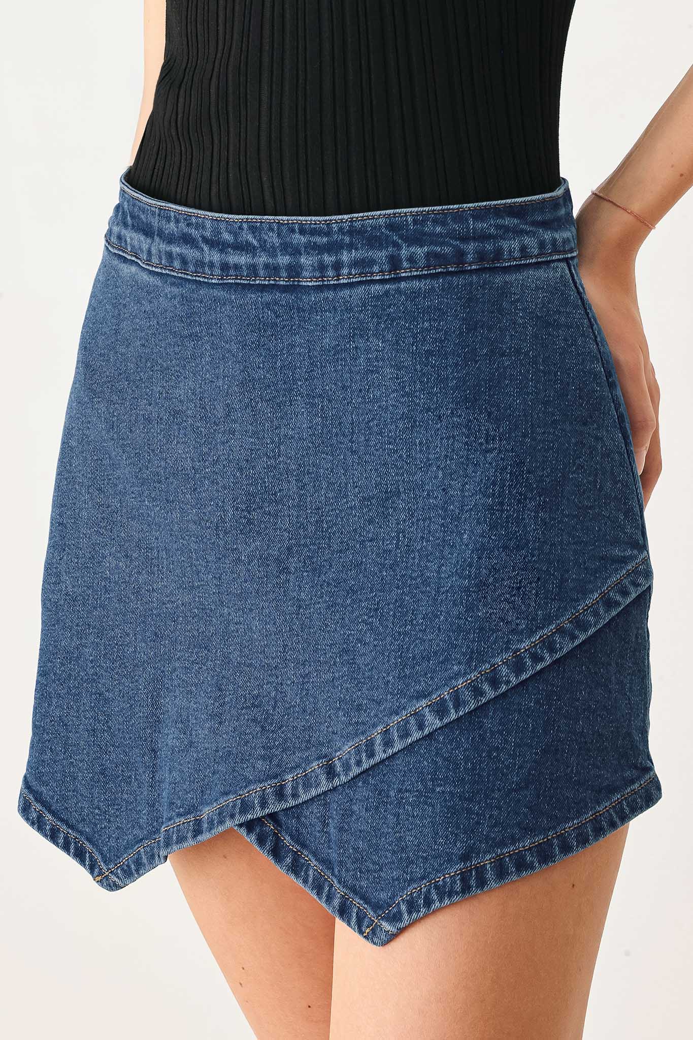 Flying Tomato | Women's Asymmetric Denim Skort