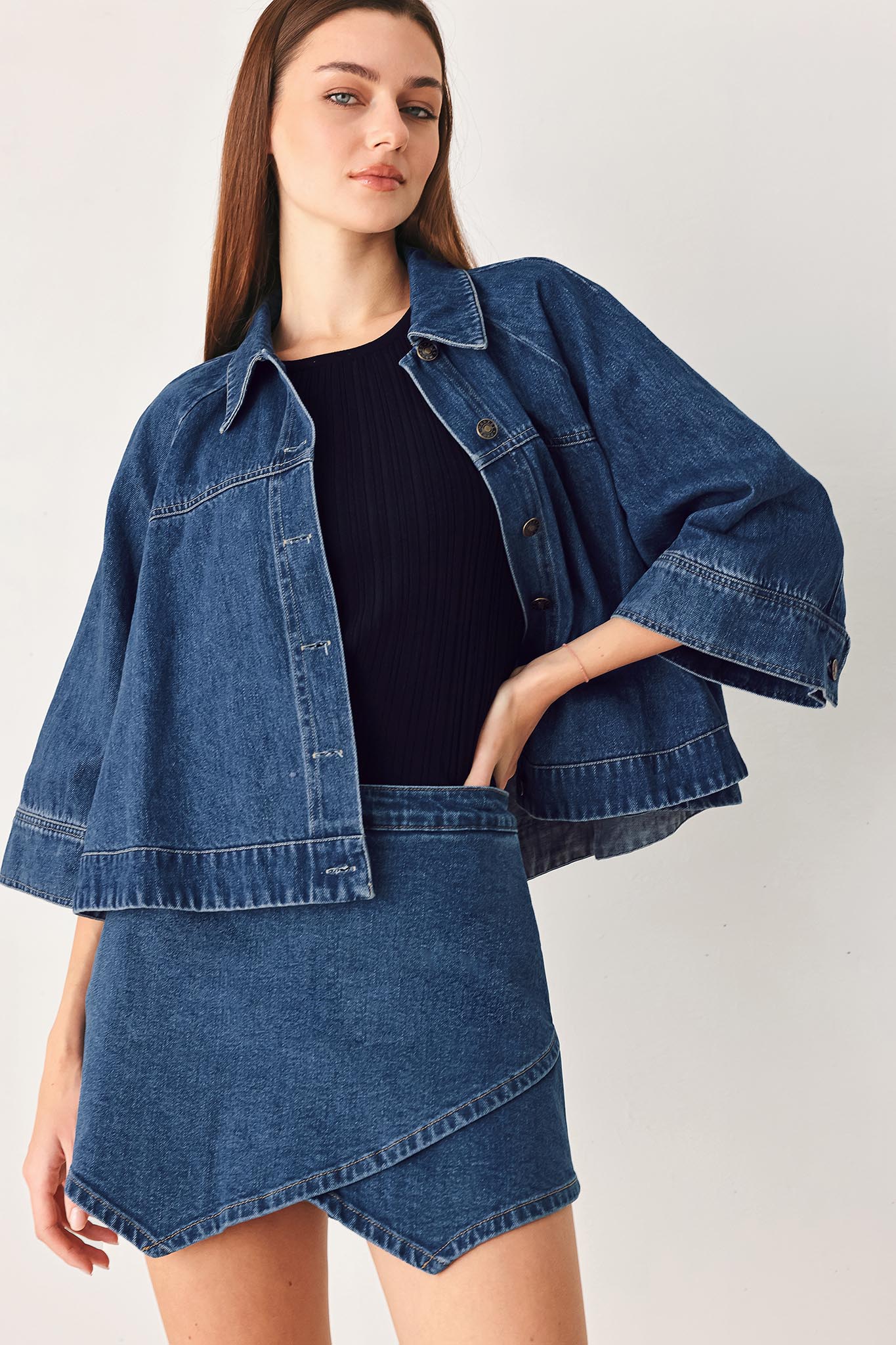Flying Tomato | Women's Asymmetric Denim Skort