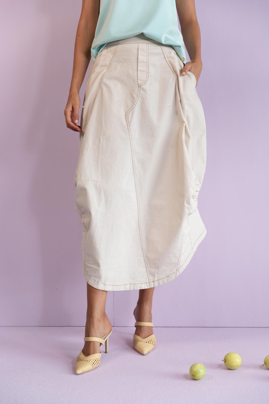 Flow Inspires Us | Falda Breeze Ivory Maxi Skirt
