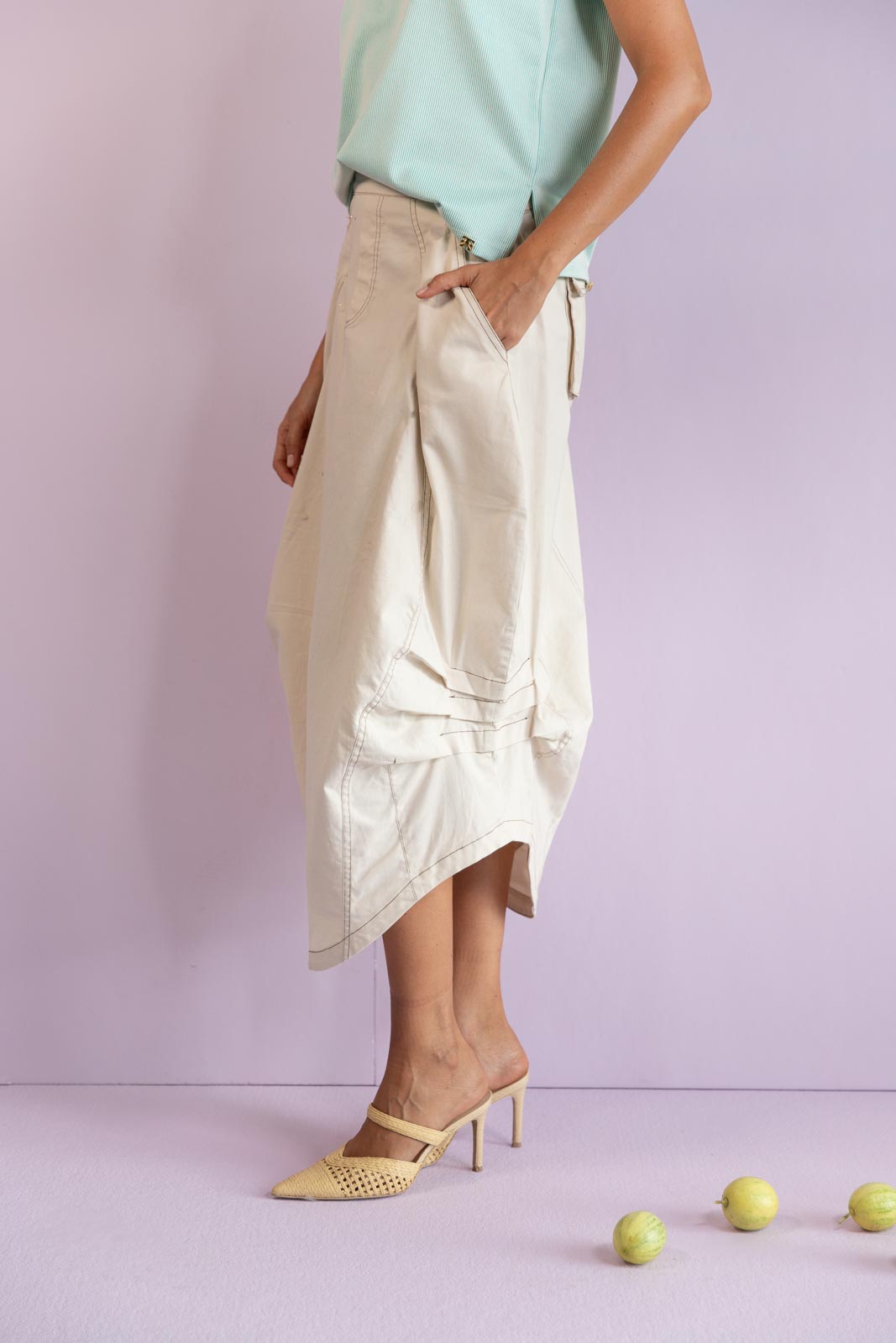 Flow Inspires Us | Falda Breeze Ivory Maxi Skirt
