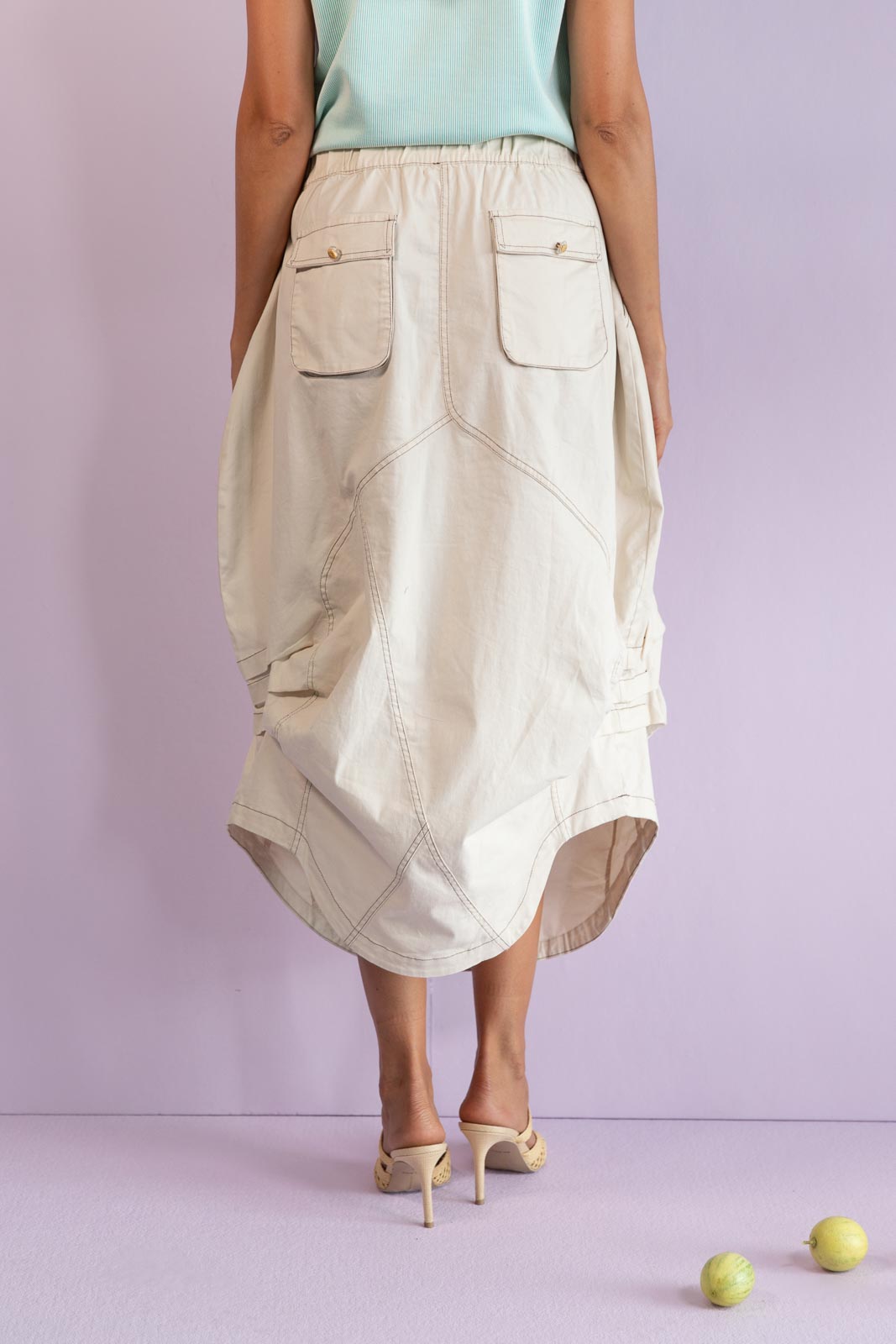 Flow Inspires Us | Falda Breeze Ivory Maxi Skirt