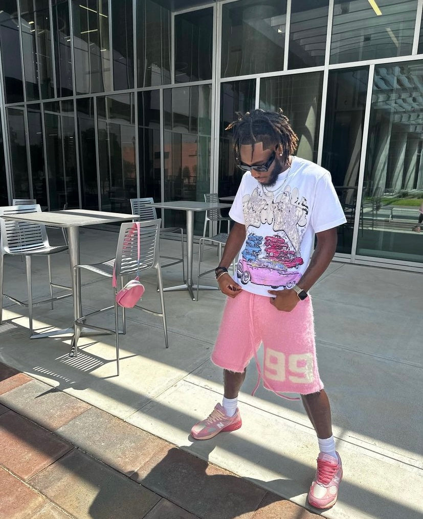 BRAINWASHED | Pink Mohair Shorts