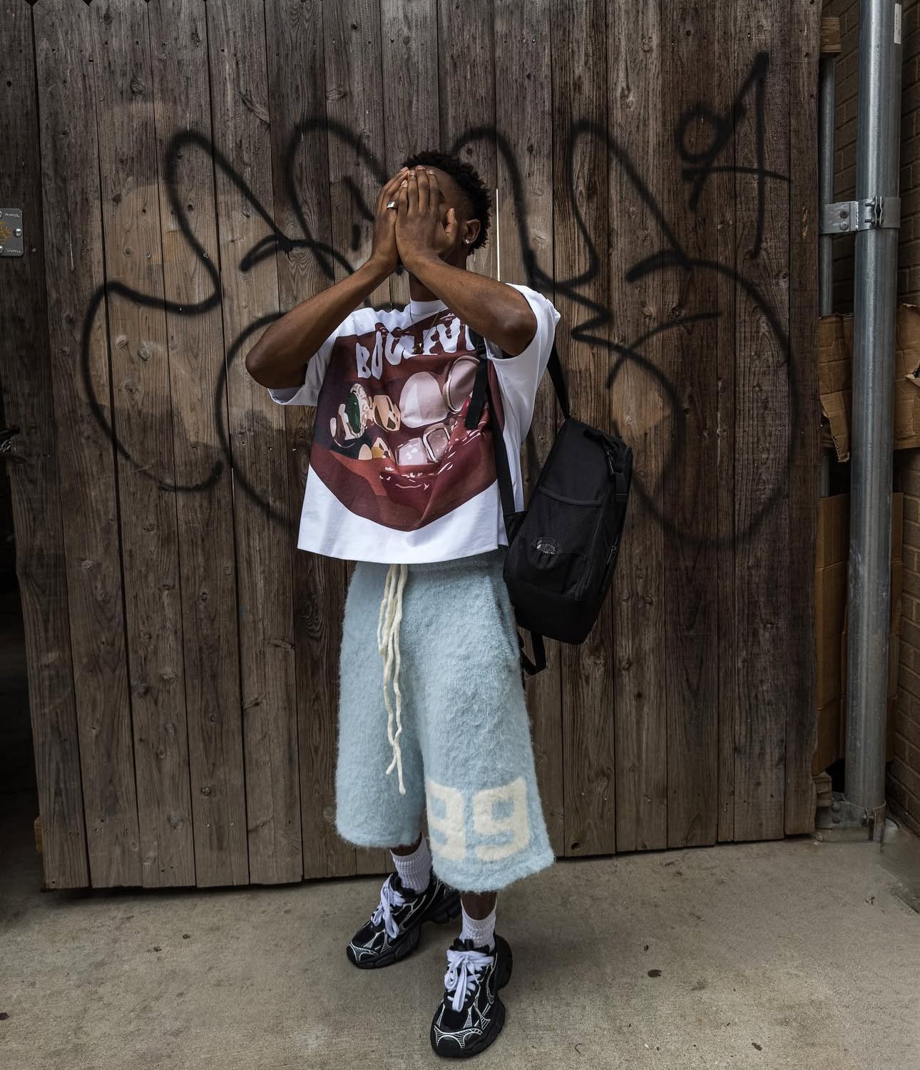 BRAINWASHED | Baby Blue Mohair Shorts