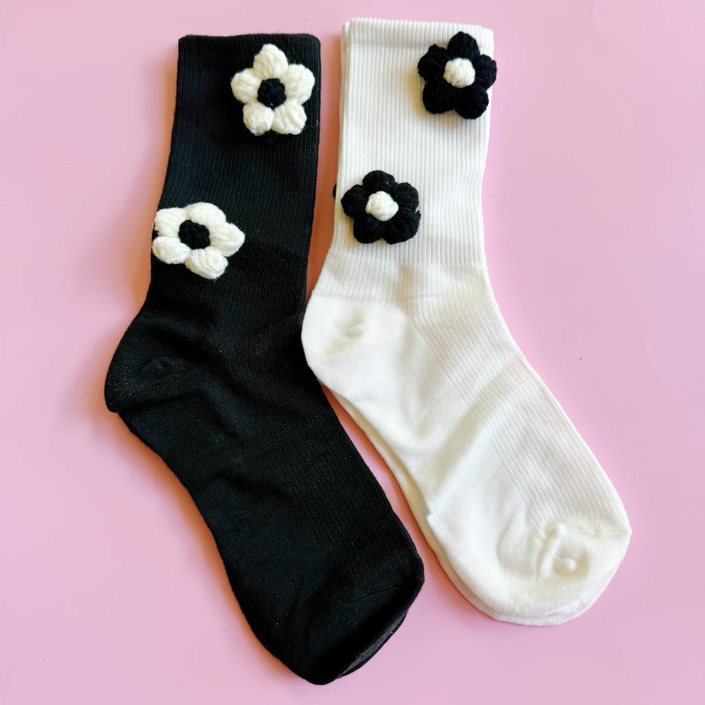 Ellison + Young | Puffy Daisy Socks (Set of 2 Pairs)