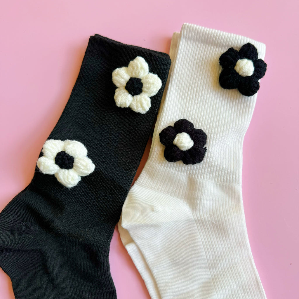 Ellison + Young | Puffy Daisy Socks (Set of 2 Pairs)